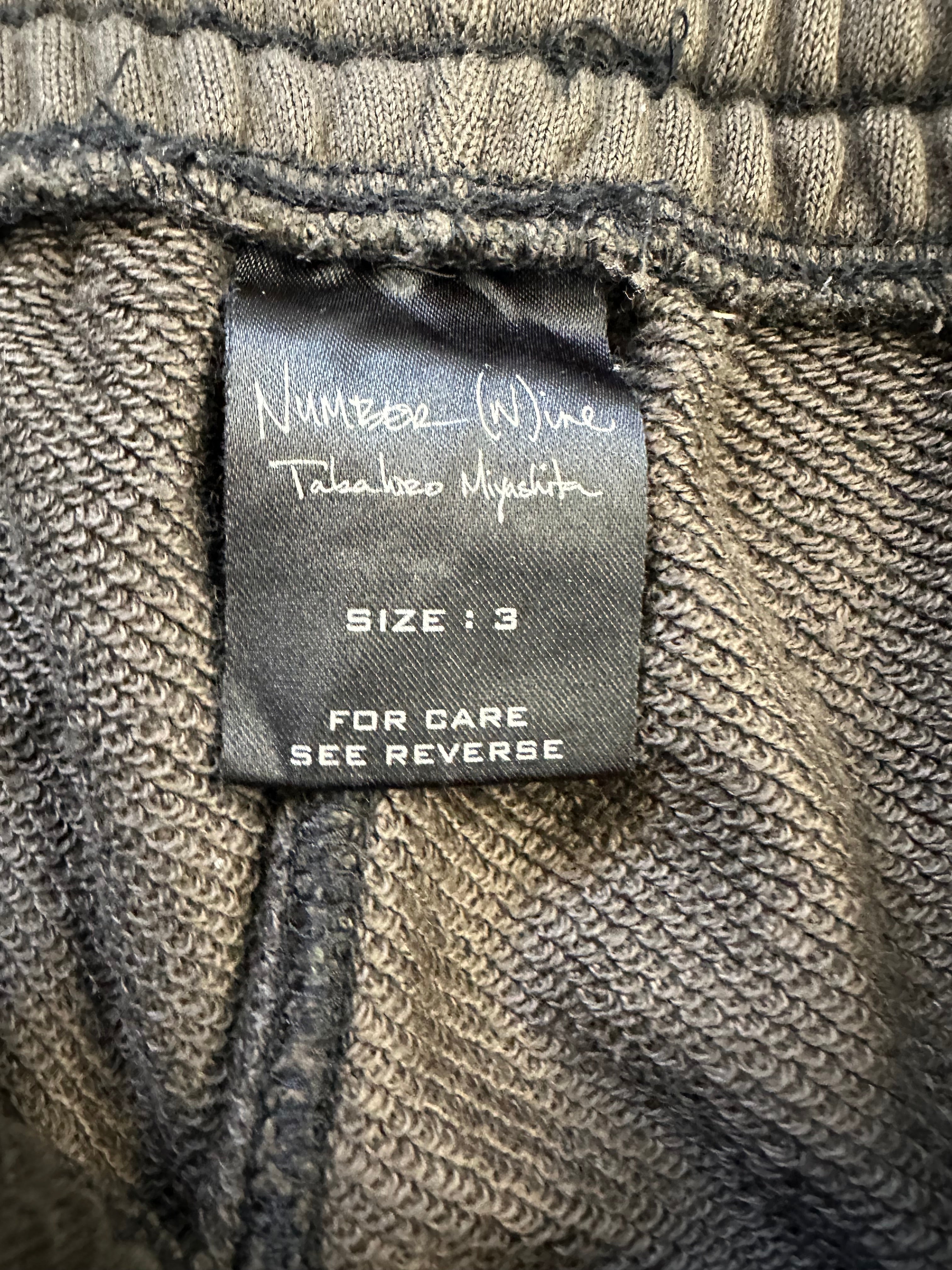 SS04 Number (N)ine Skull Sweatpants Size 3