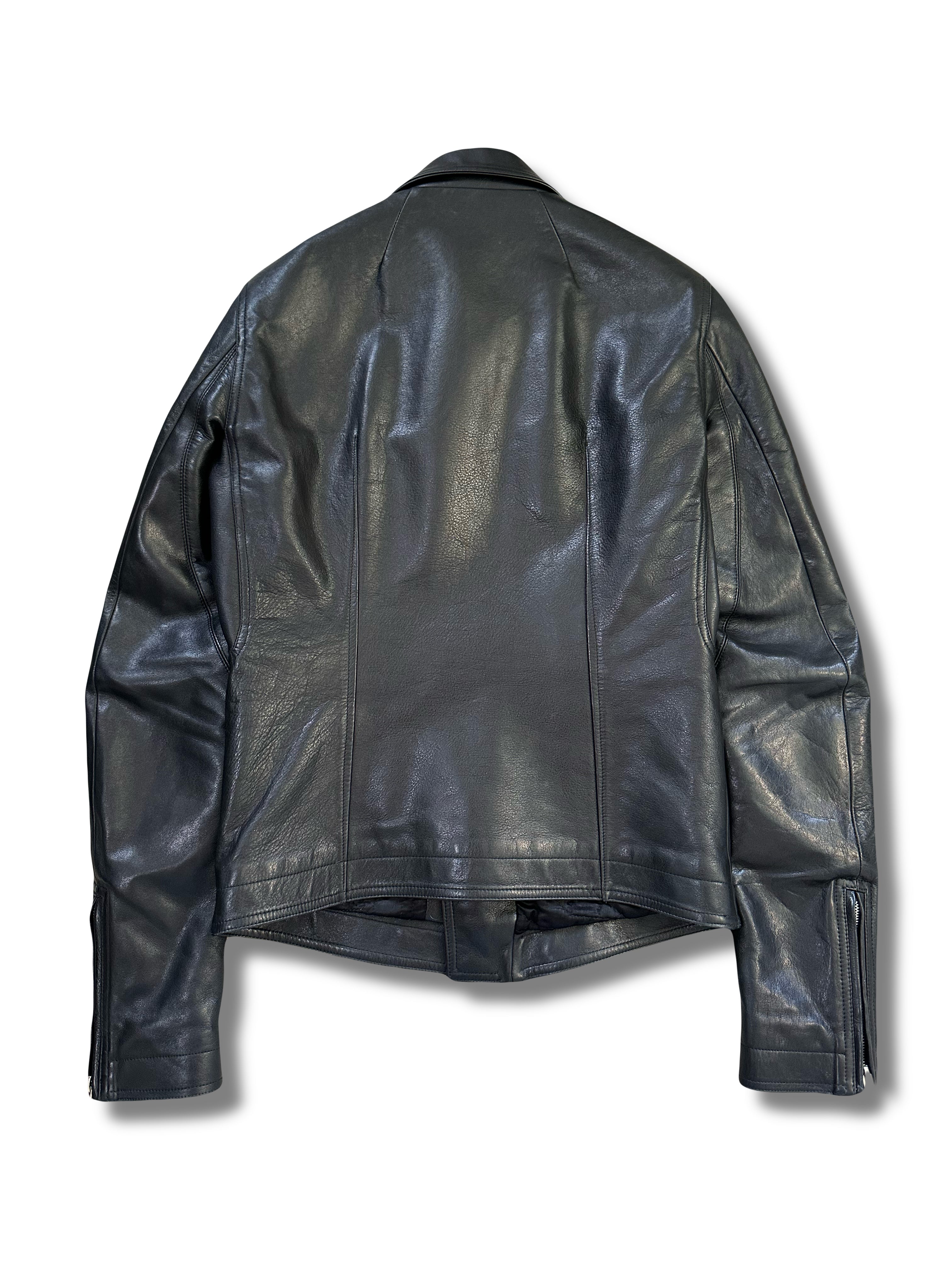 SS17 Rick Owens Stooges LCW Calf Leather Biker Jacket