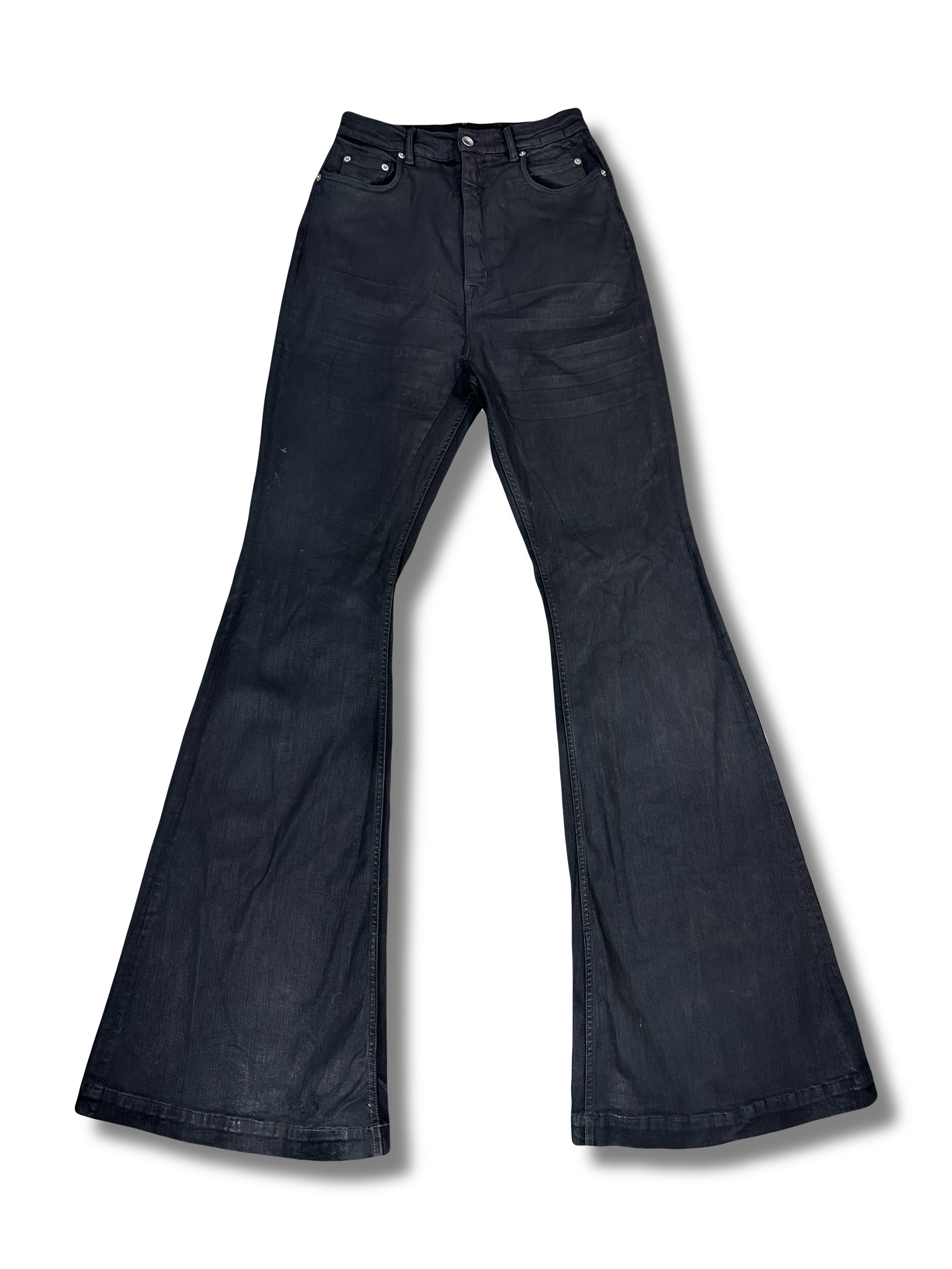 AW24 Rick Owens DRKSHDW Bolan Bootcut SBW Waxed Denim