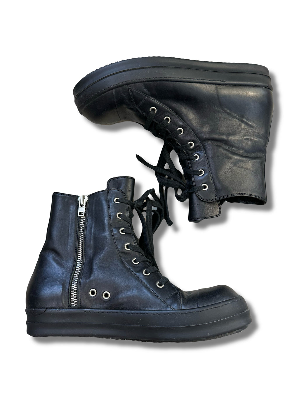 AW15 Rick Owens Triple Black Ramones 42.5