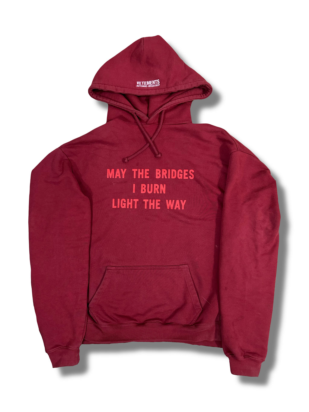 AW17 Vetements ‘May The Bridges I Burn Light The Way’ Hoodie