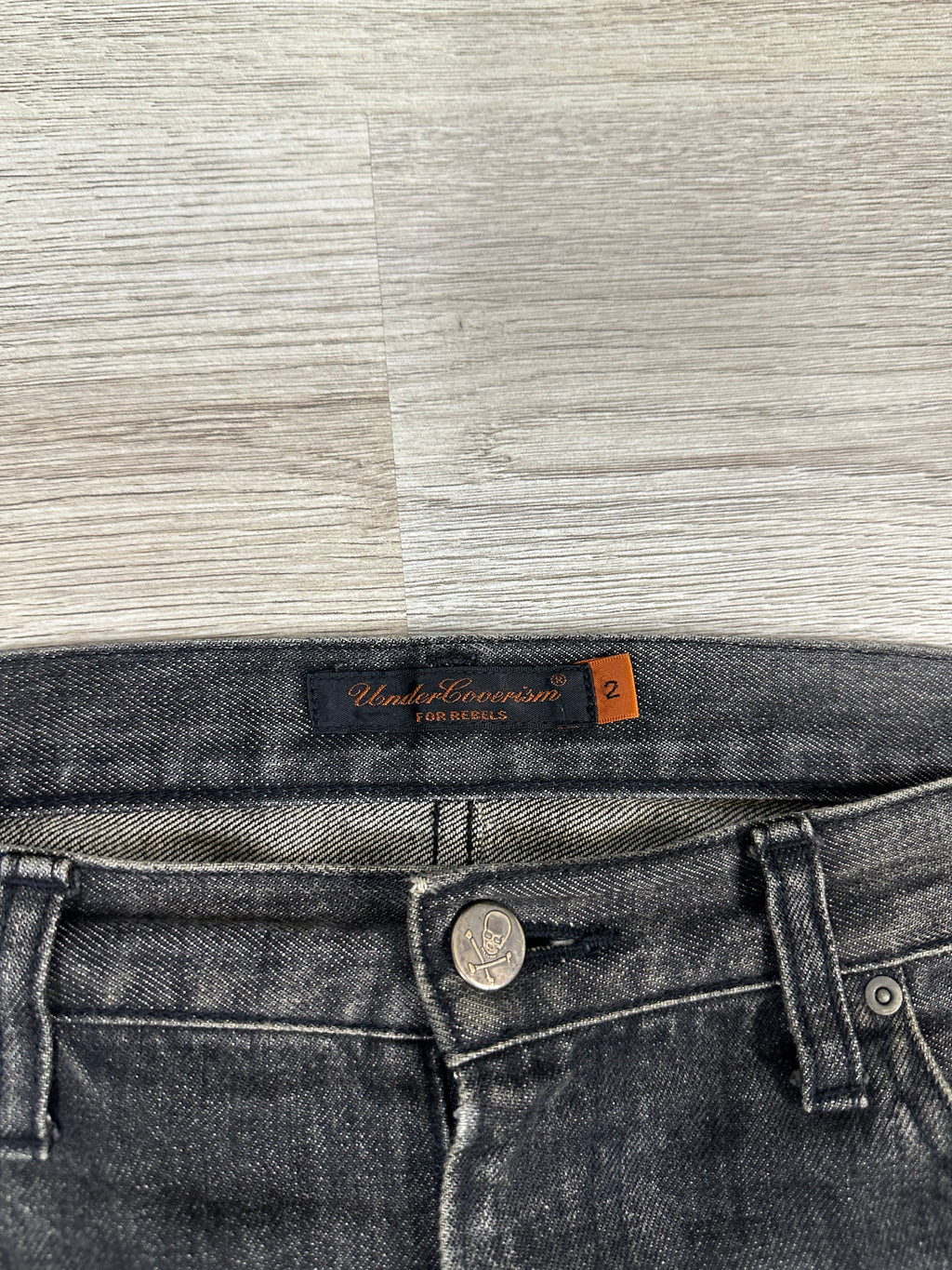 AW05 Undercover skull denim black