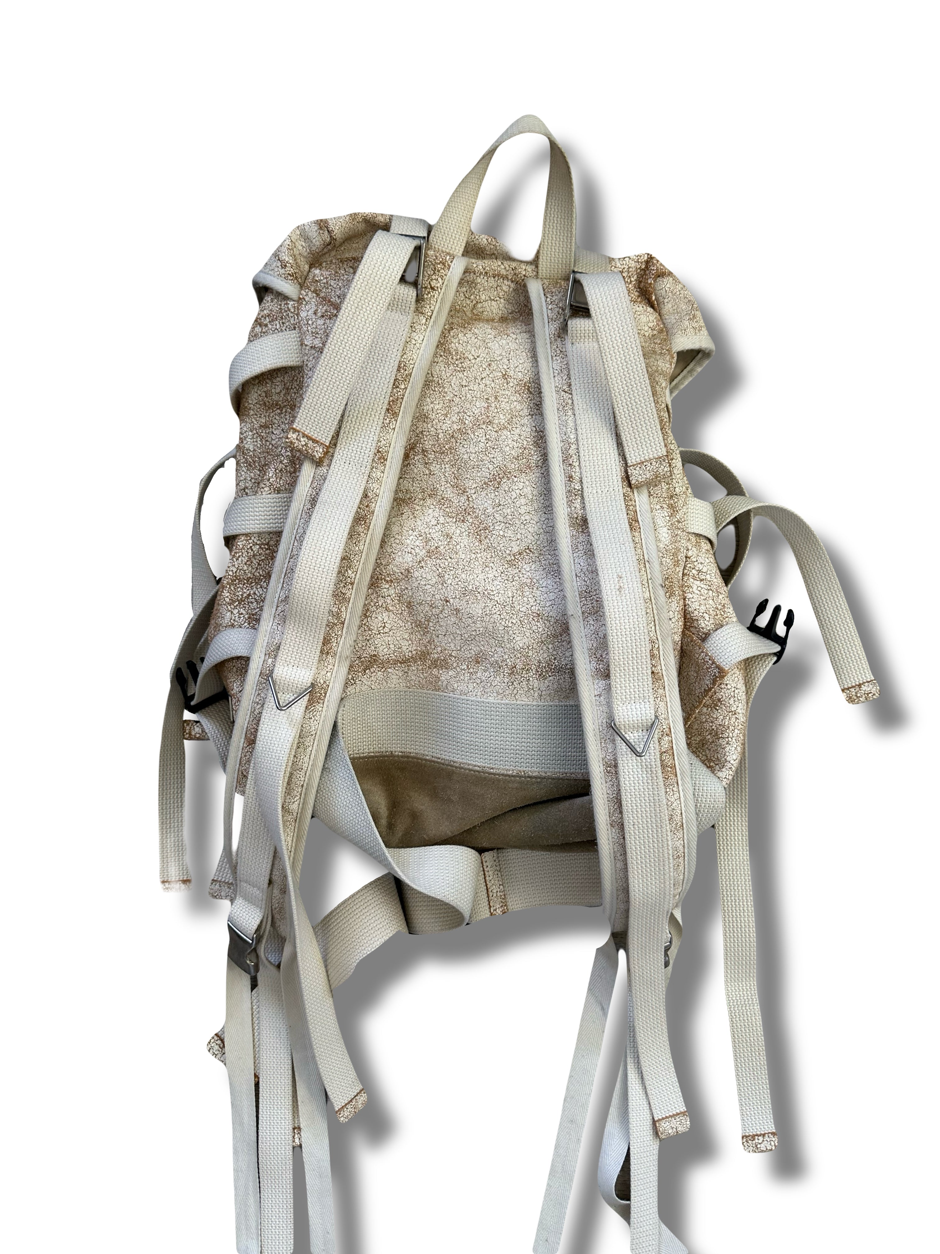 AW13 Mihara Yasuhiro Cracked Leather Backpack