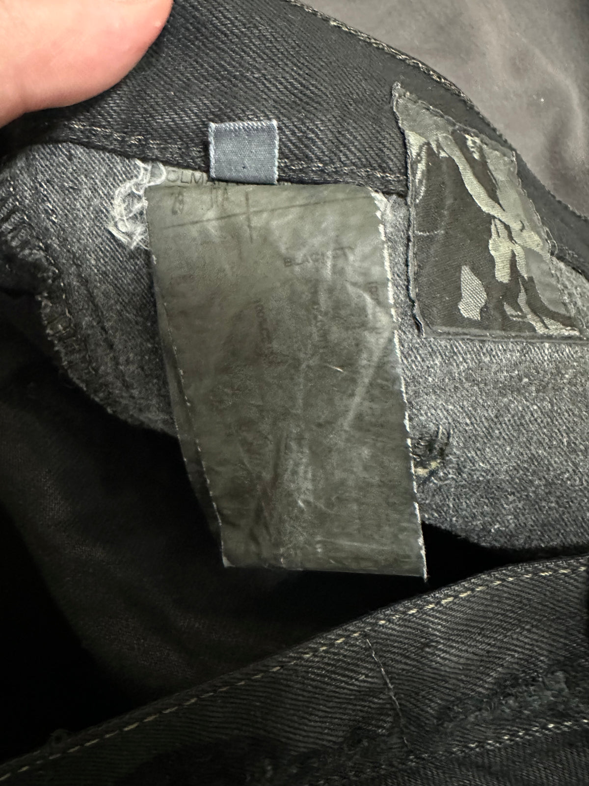 AW09 Rick Owens Black Wax Spiral Cut Denim
