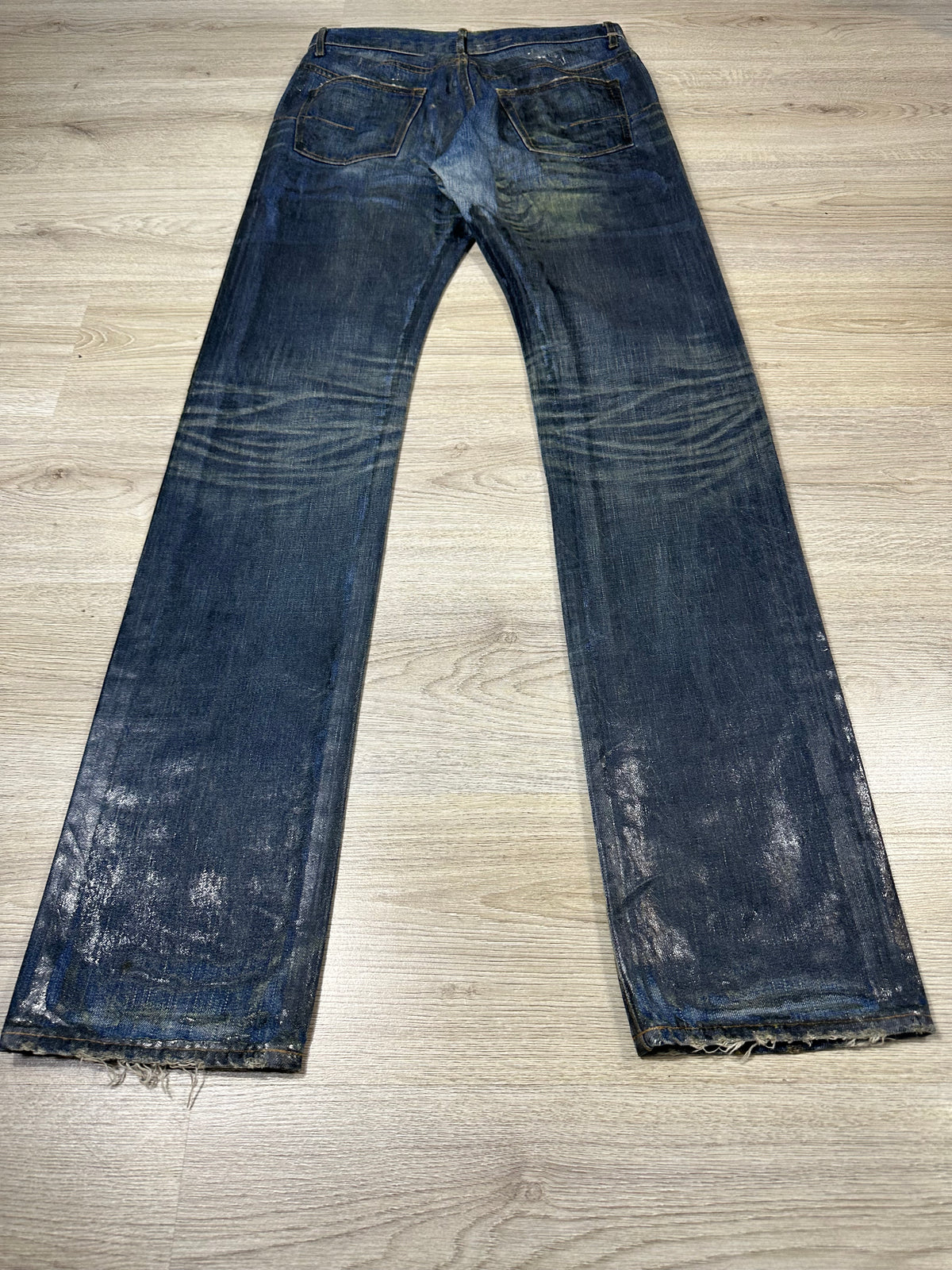 AW03 Dior Homme Luster Waxed Clawmark denim
