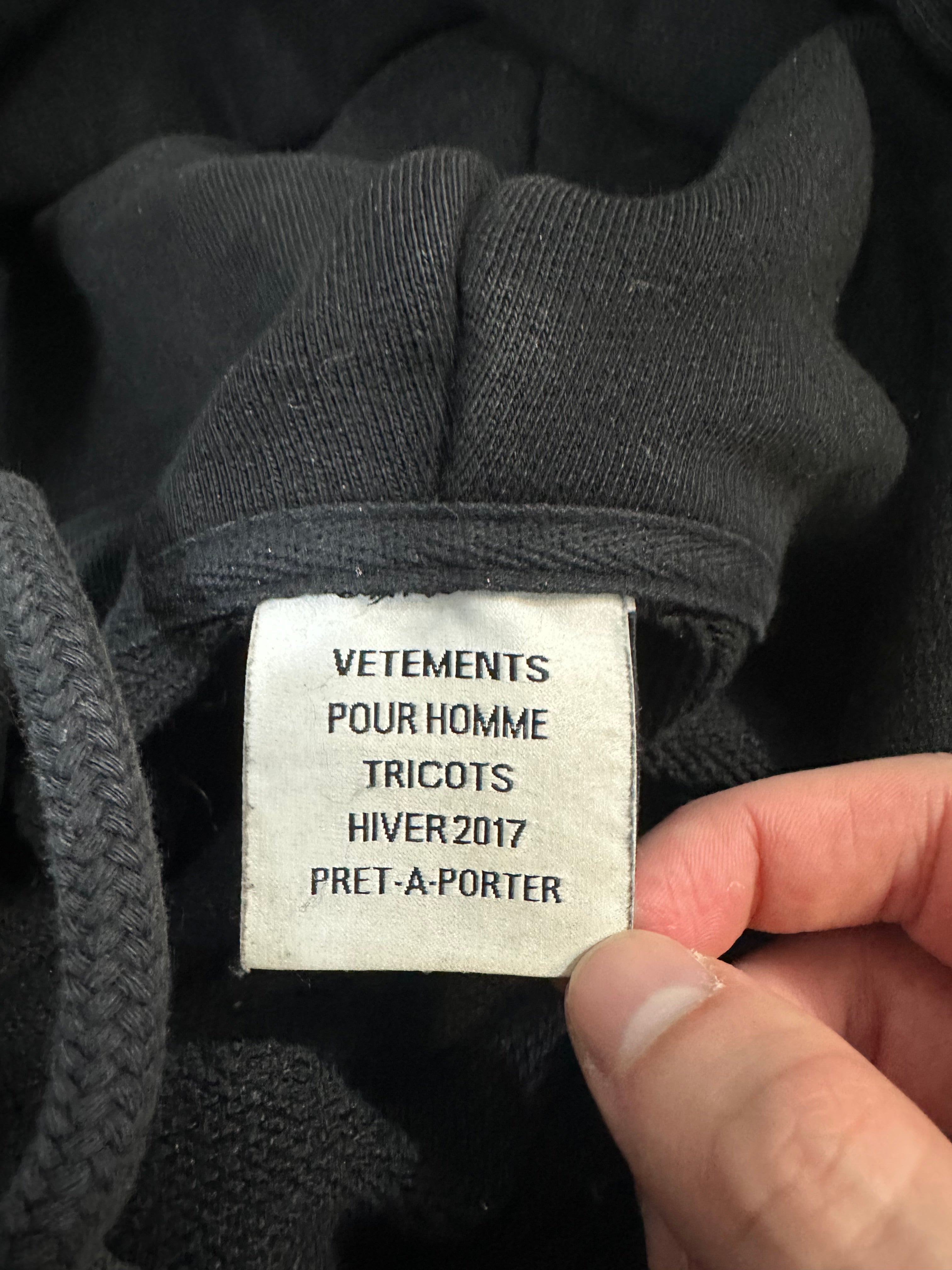 AW17 Vetements TFD Hoodie