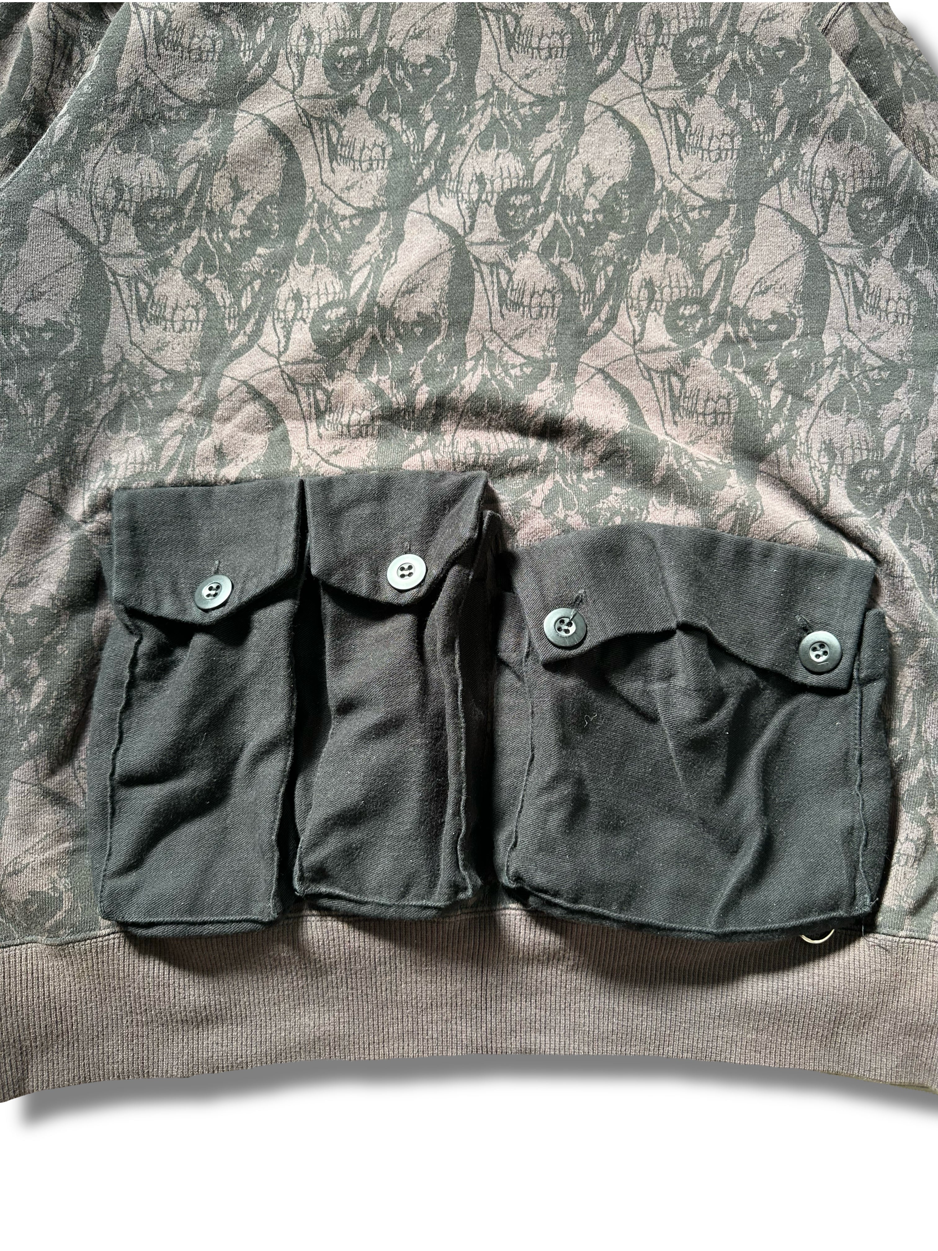 AW03 UNDERCOVER Black Osama skull Cargo Hoodie