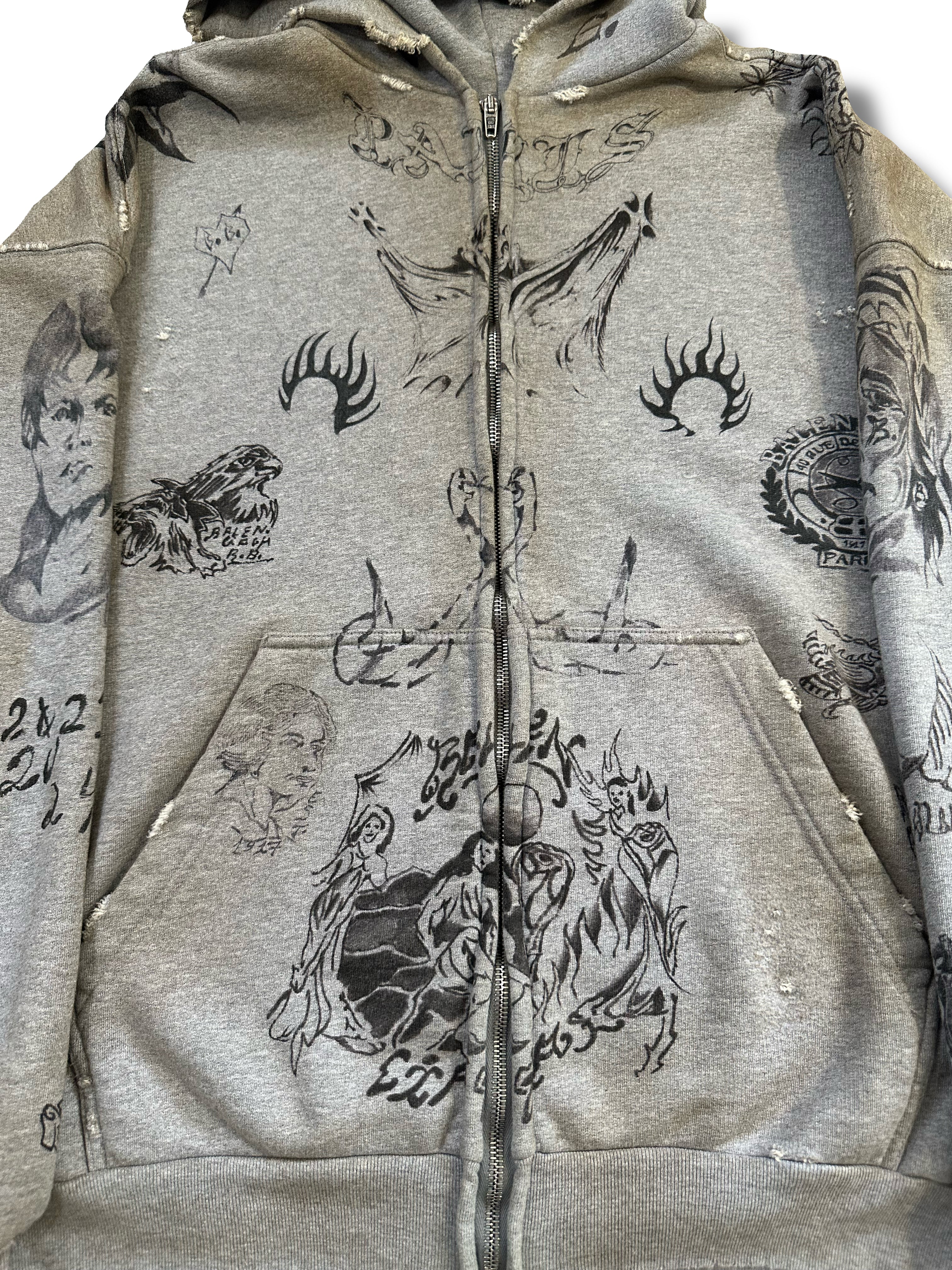 SS24 Balenciaga Tattoo Hoodie