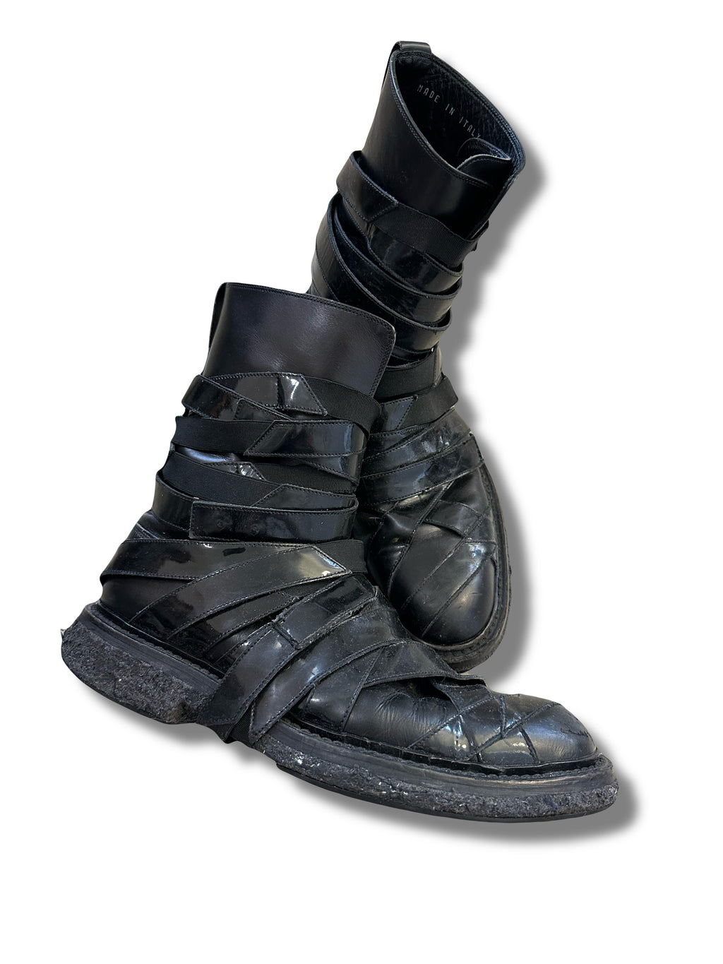 AW08 Dior Homme Lumiere Du Nord Bondage Boots Size 42