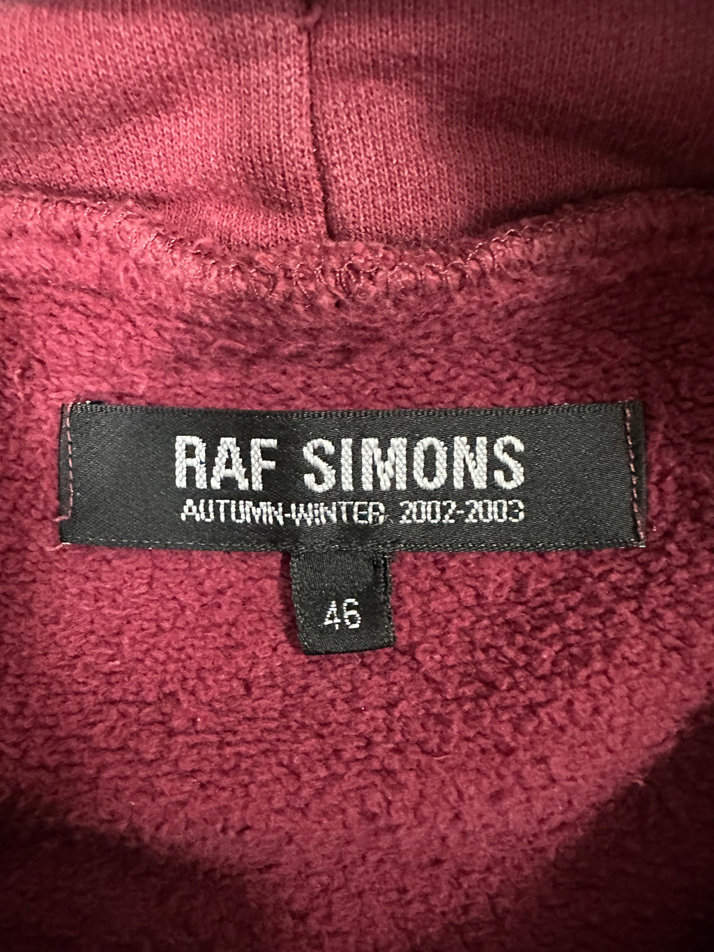 AW02 Raf Simons Virginia Creeper Logo Hoodie