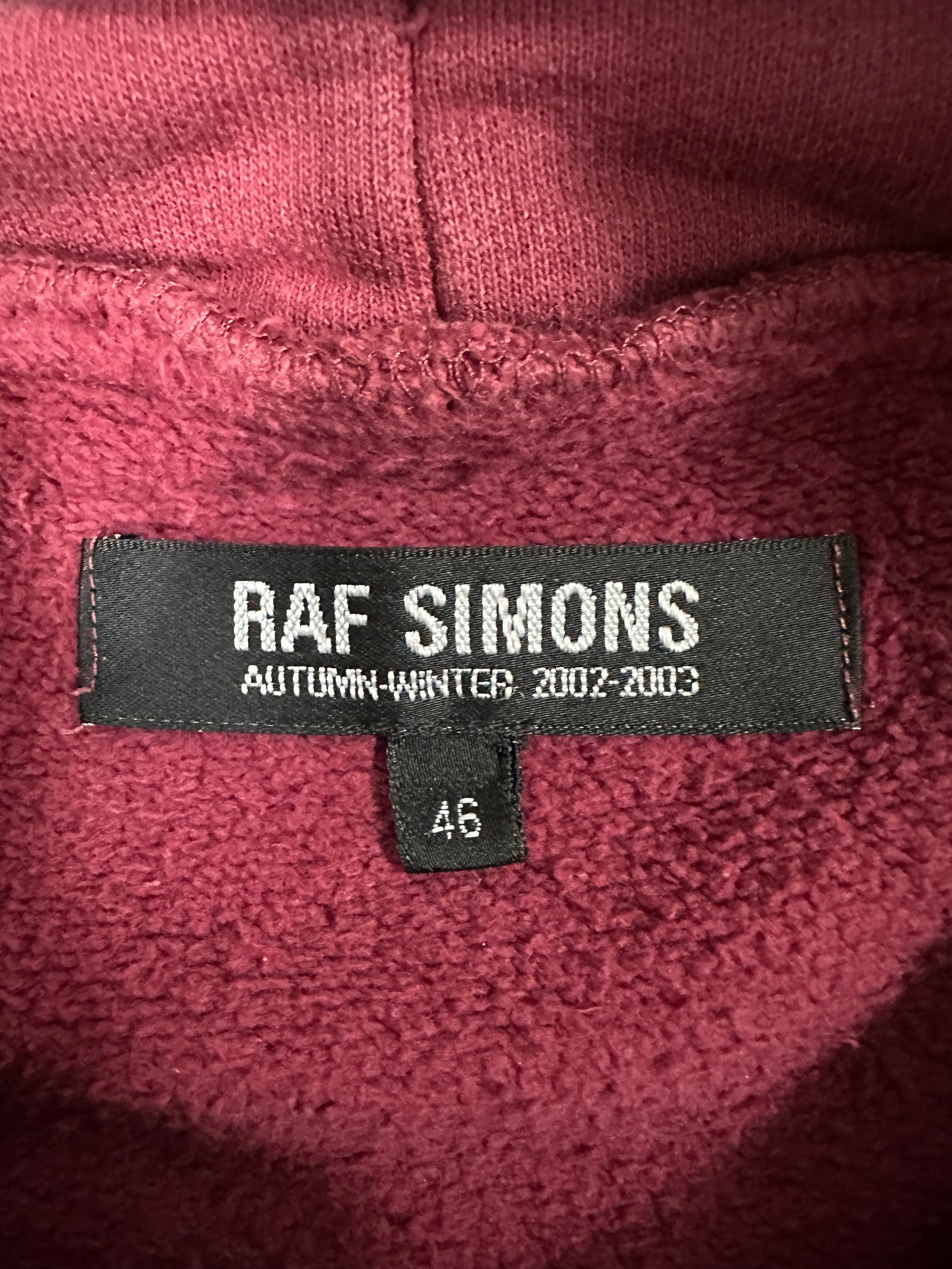 AW02 Raf Simons Virginia Creeper Logo Hoodie