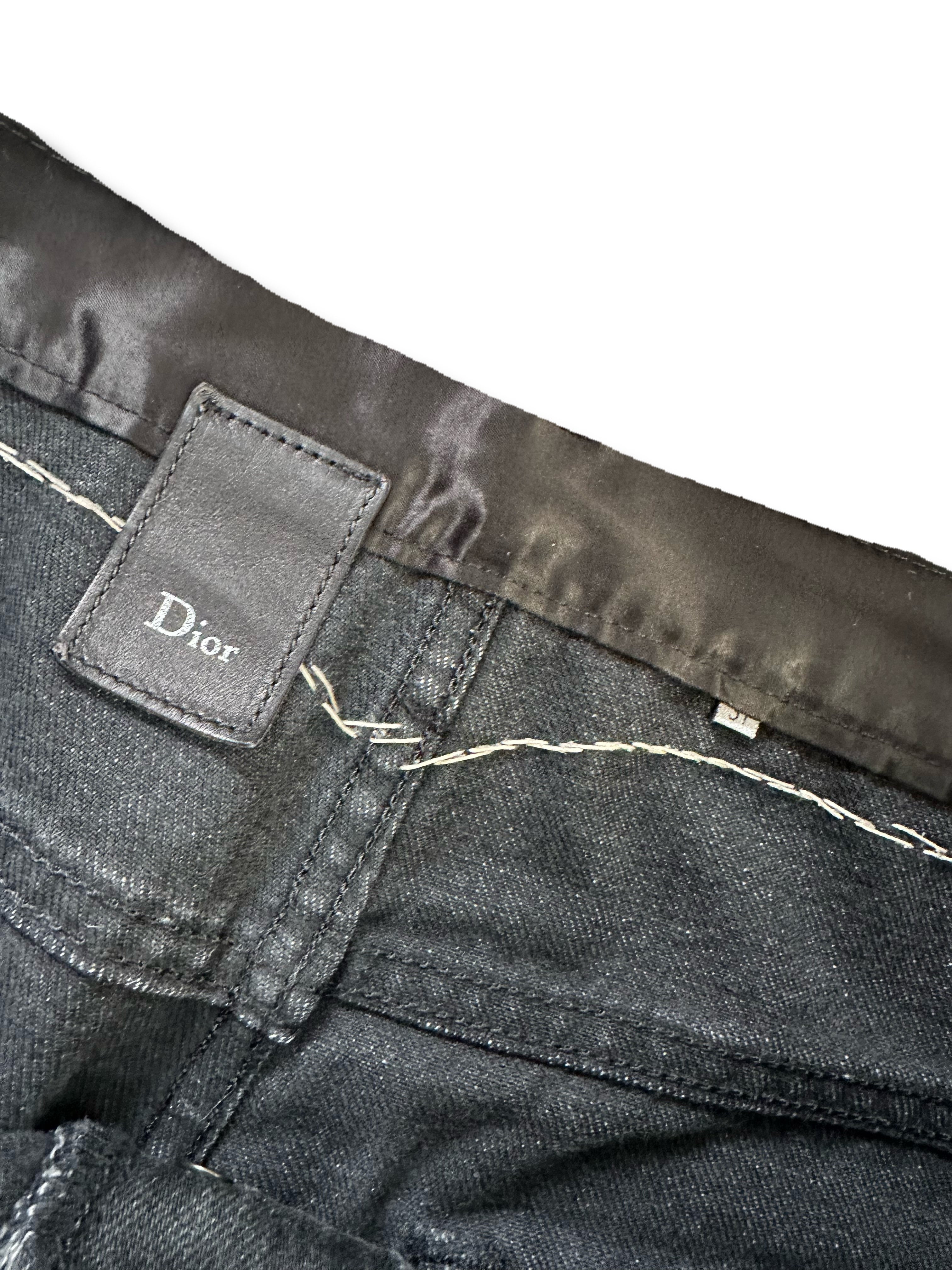 AW05 Dior Homme Satin Cummerbunds Denim Size 31
