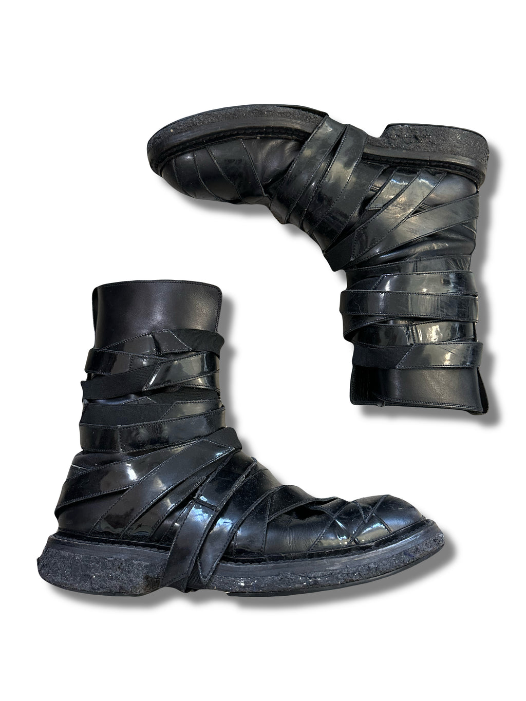 AW08 Dior Homme Lumiere Du Nord Bondage Boots Size 42