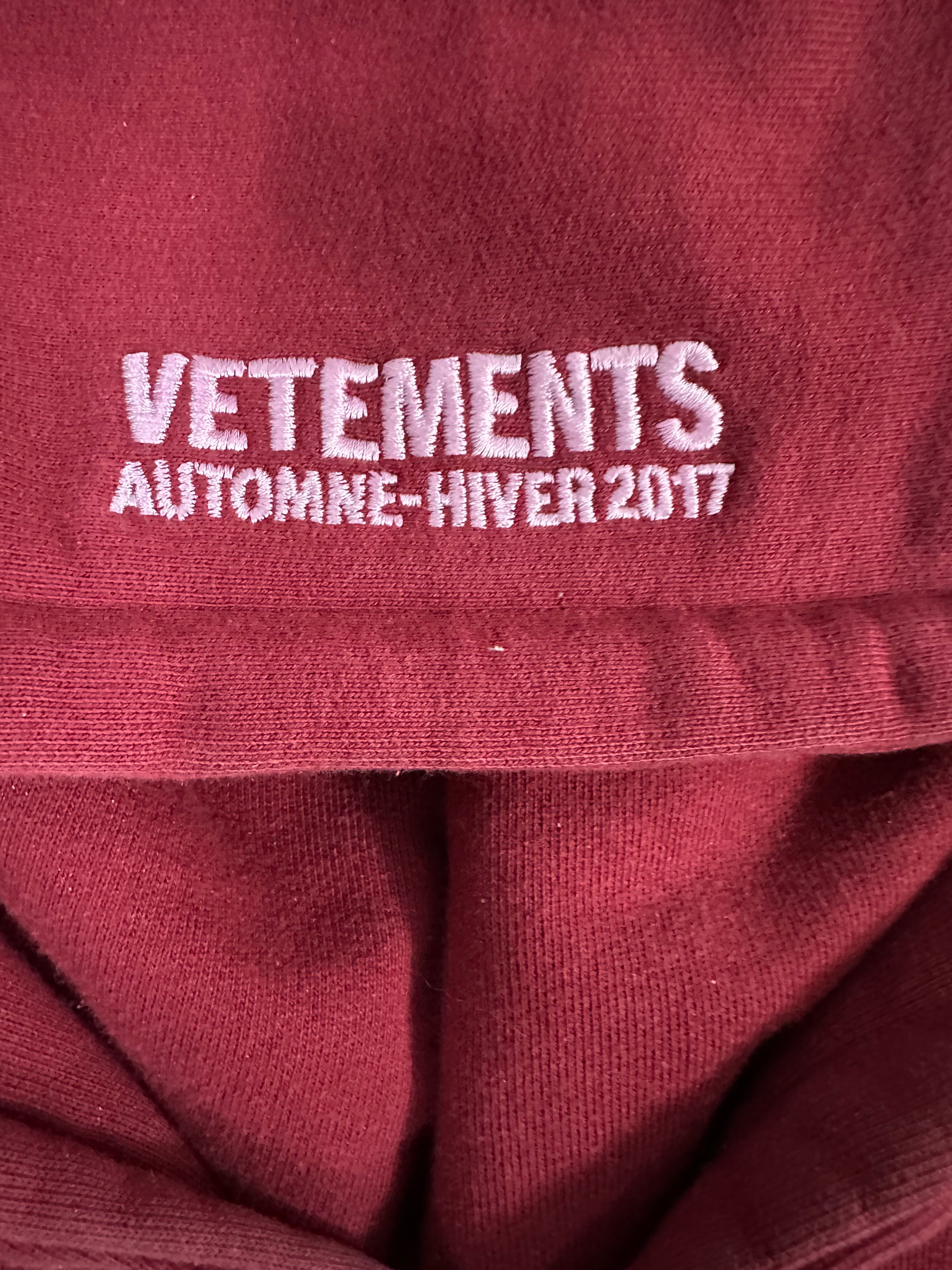 AW17 Vetements ‘May The Bridges I Burn Light The Way’ Hoodie