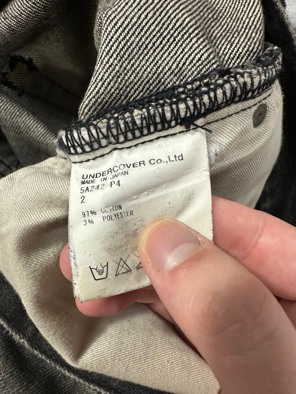 AW05 Undercover skull denim black