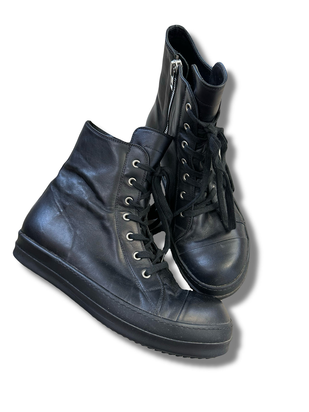 AW15 Rick Owens Triple Black Ramones 42.5