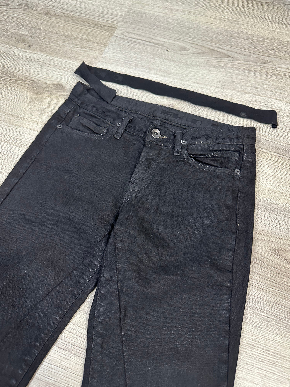 AW08 Rick Owens Black Wax SBB Detroit Cut Denim