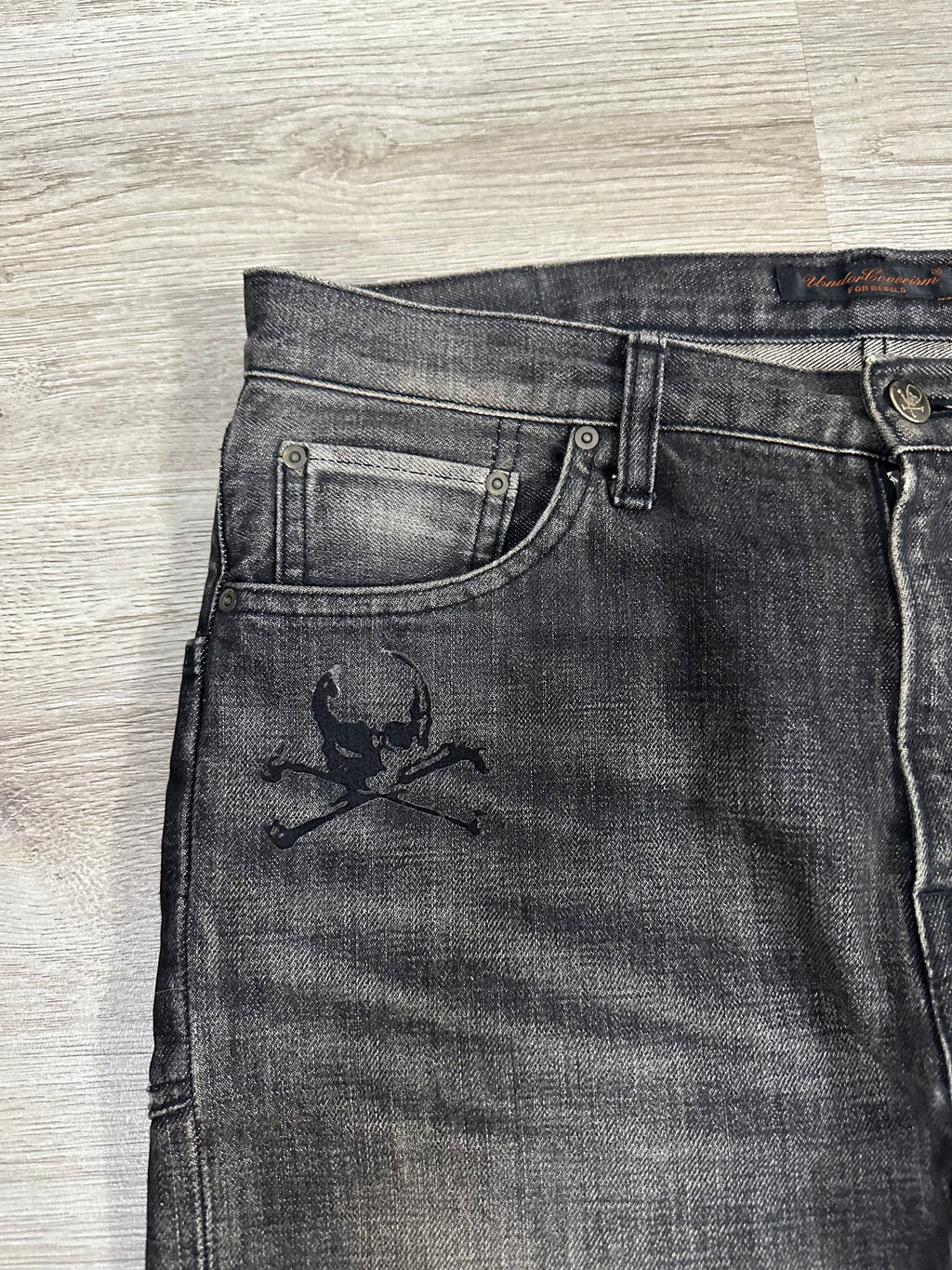 AW05 Undercover skull denim black