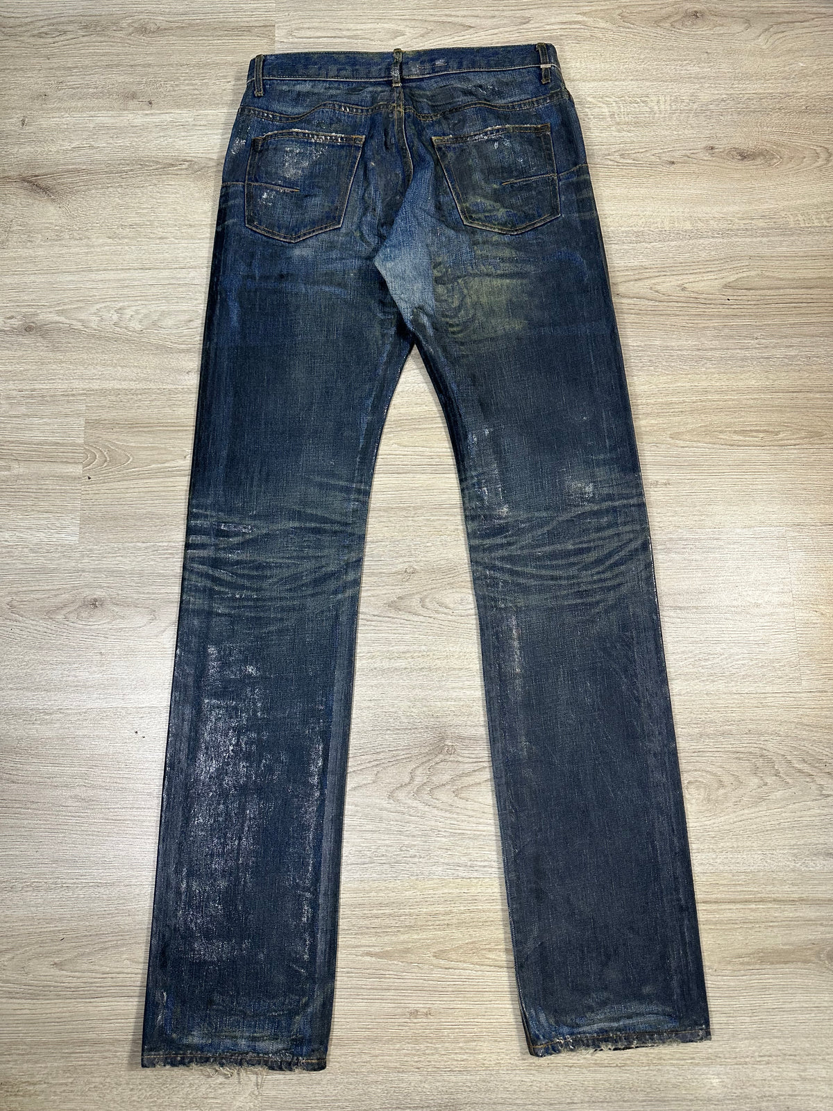 AW03 Dior Homme Luster Waxed Clawmark denim