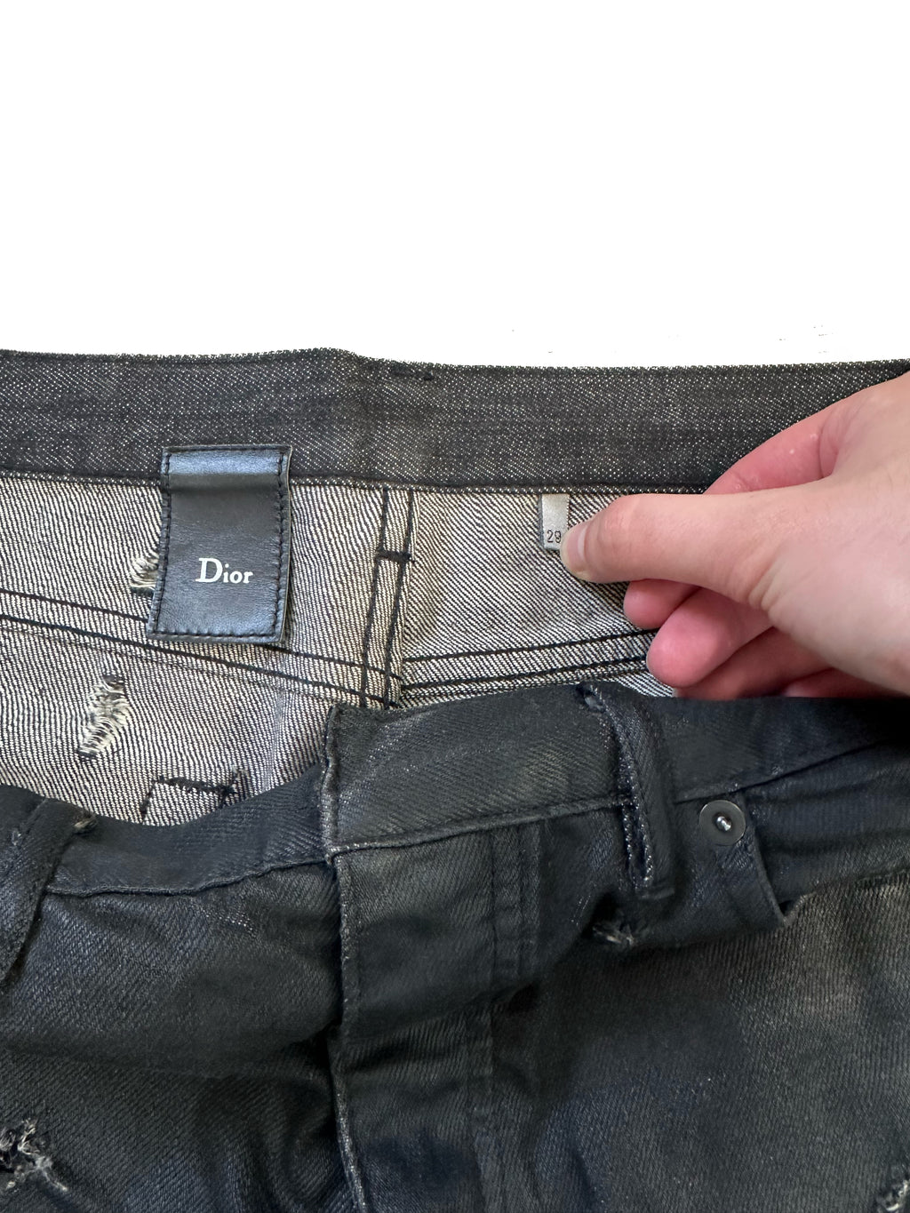 SS04 Dior Homme ‘Strip’ Wax Denim