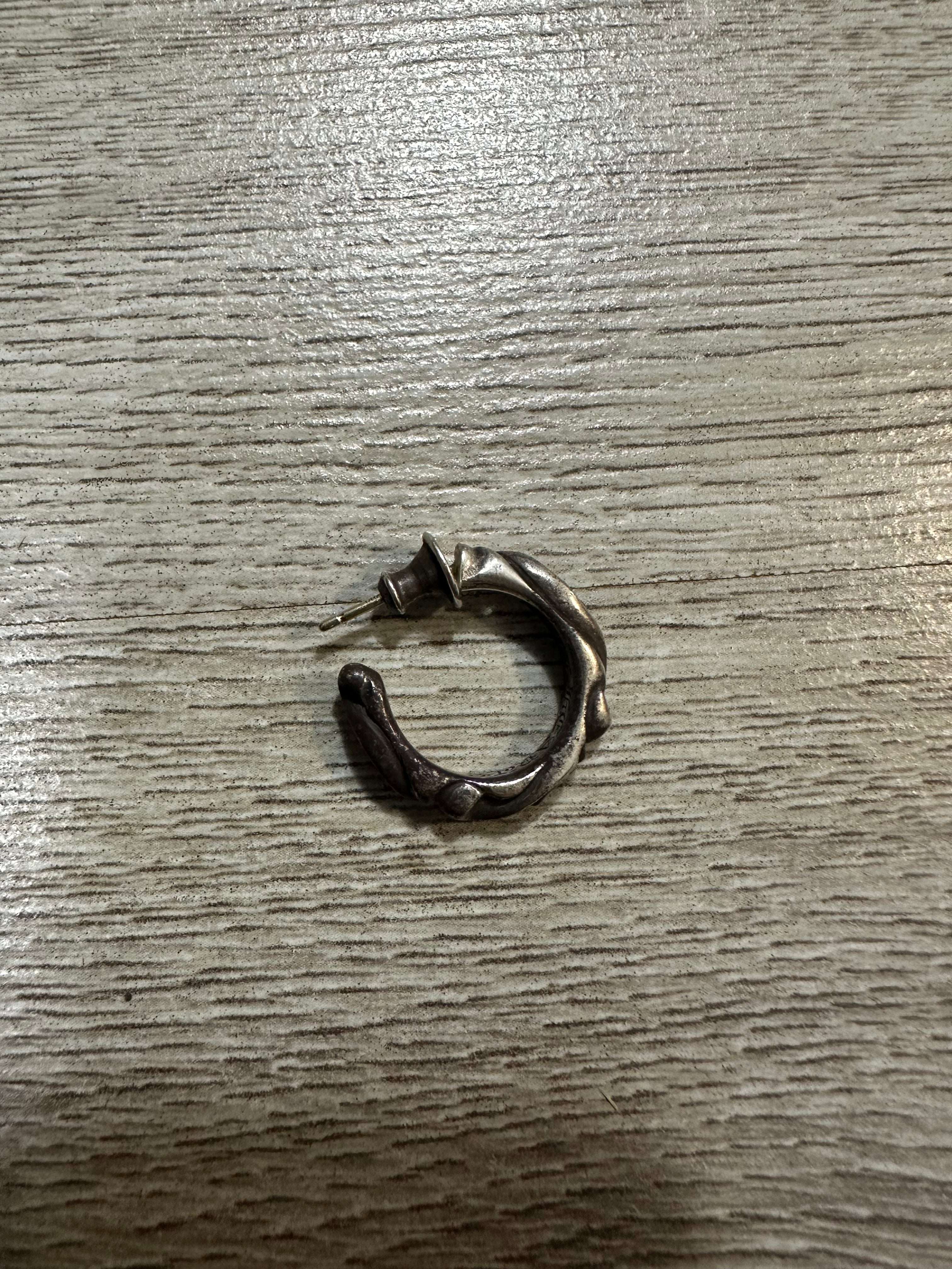 Chrome Hearts Scroll Hoop Earring