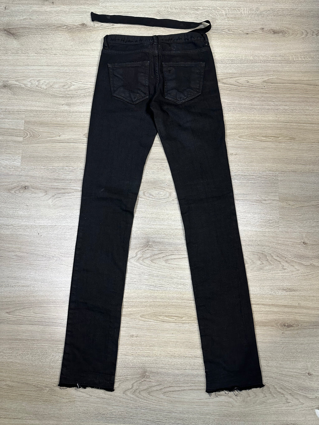 AW08 Rick Owens Black Wax SBB Detroit Cut Denim