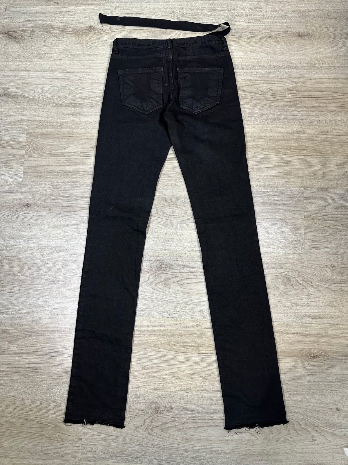 AW08 Rick Owens Black Wax SBB Detroit Cut Denim
