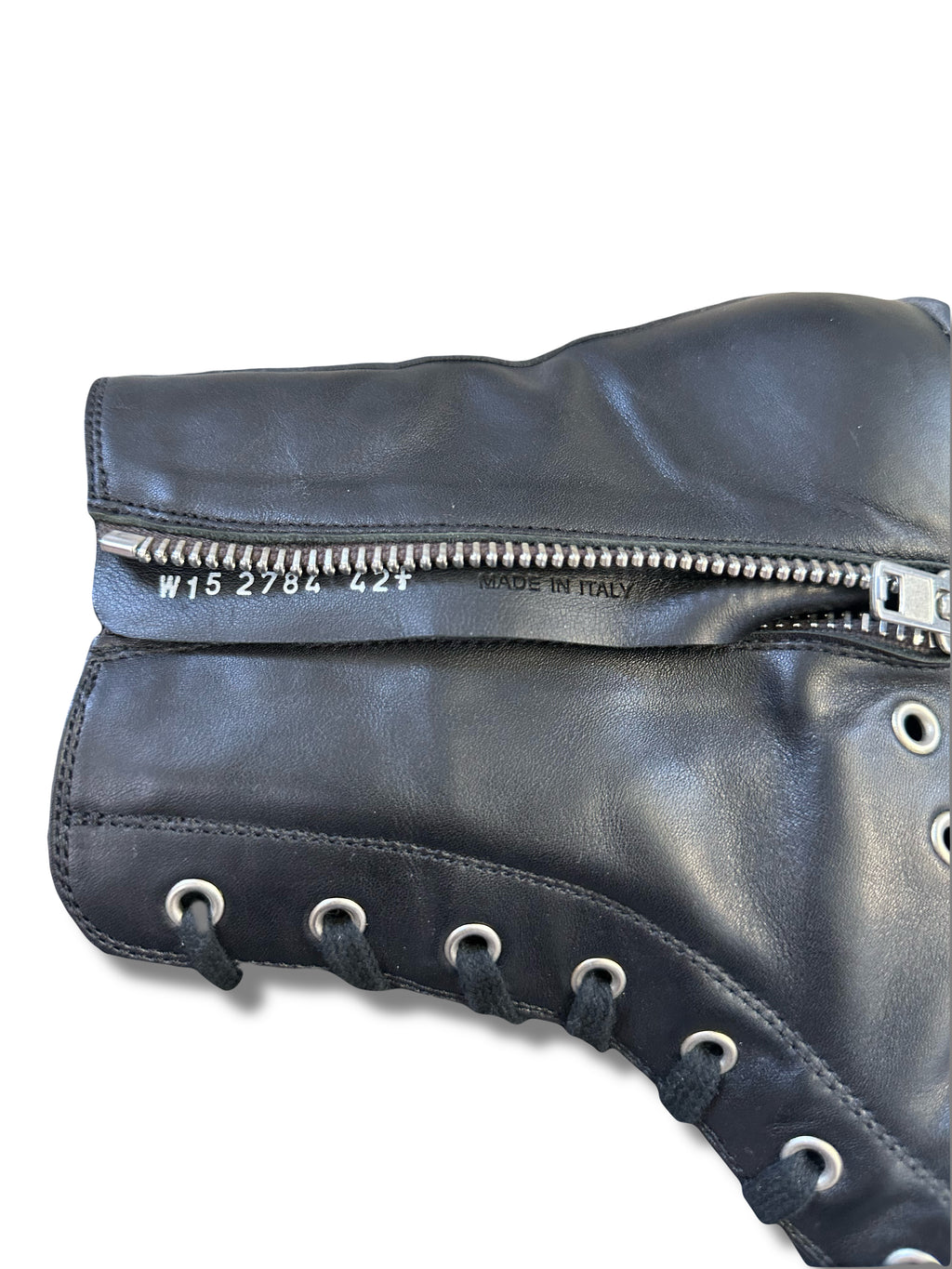 AW15 Rick Owens Triple Black Ramones 42.5