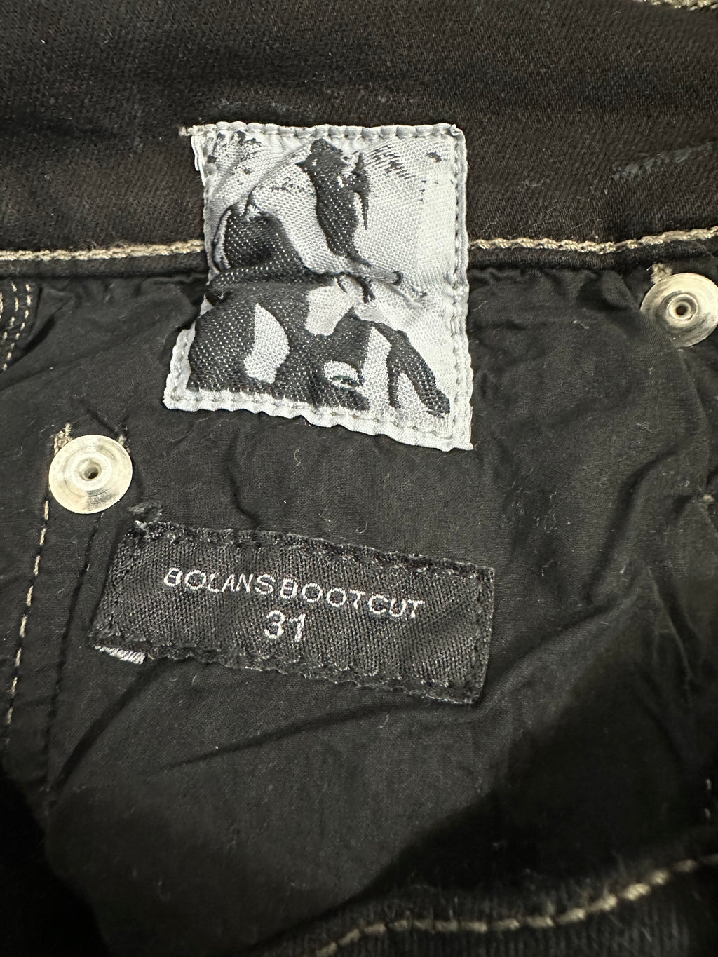 AW24 Rick Owens DRKSHDW Bolan Bootcut SBW Waxed Denim