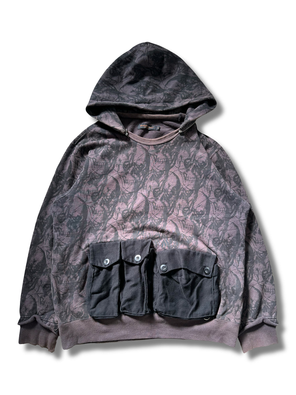 AW03 UNDERCOVER Black Osama skull Cargo Hoodie