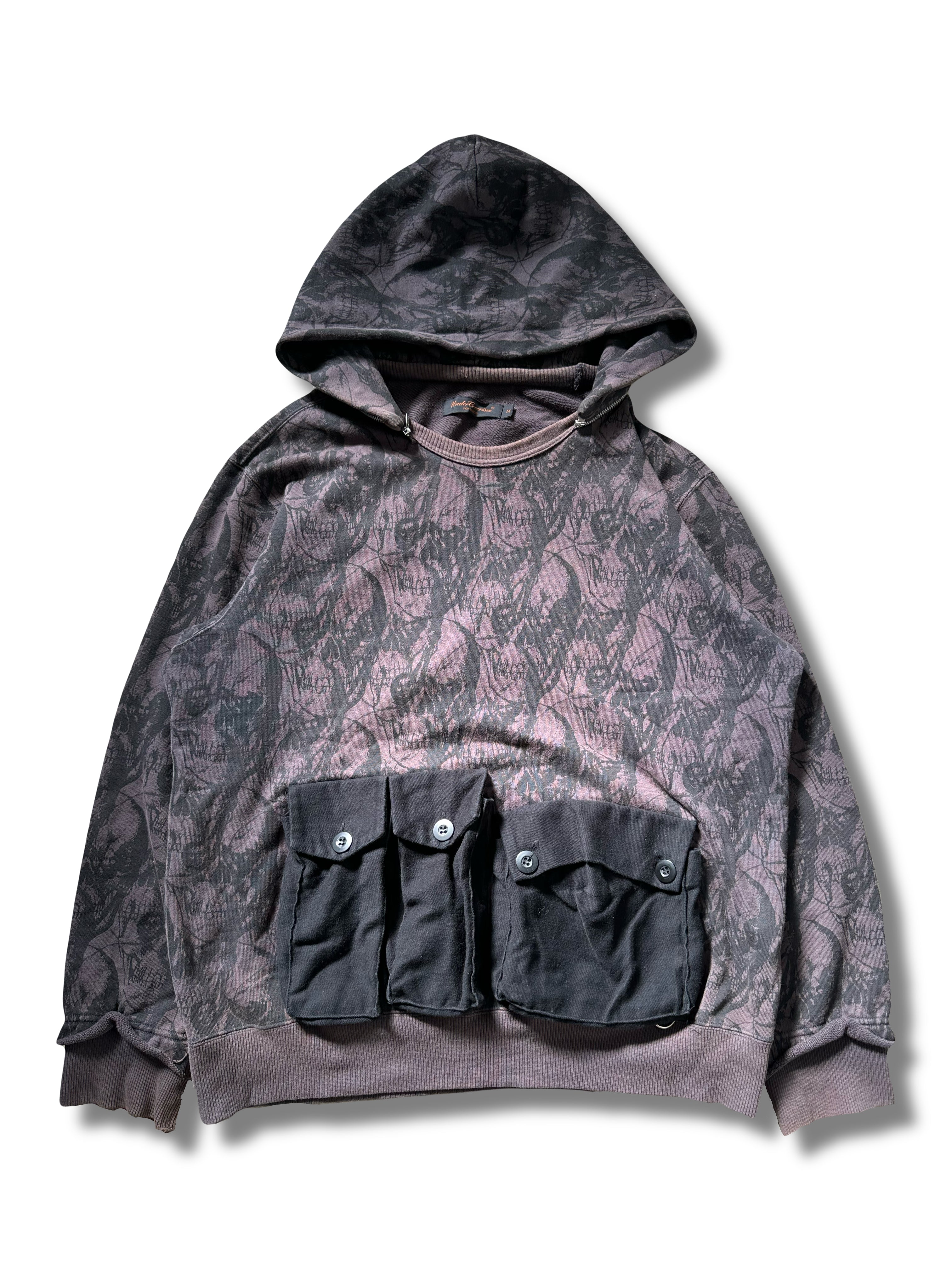 AW03 UNDERCOVER Black Osama skull Cargo Hoodie