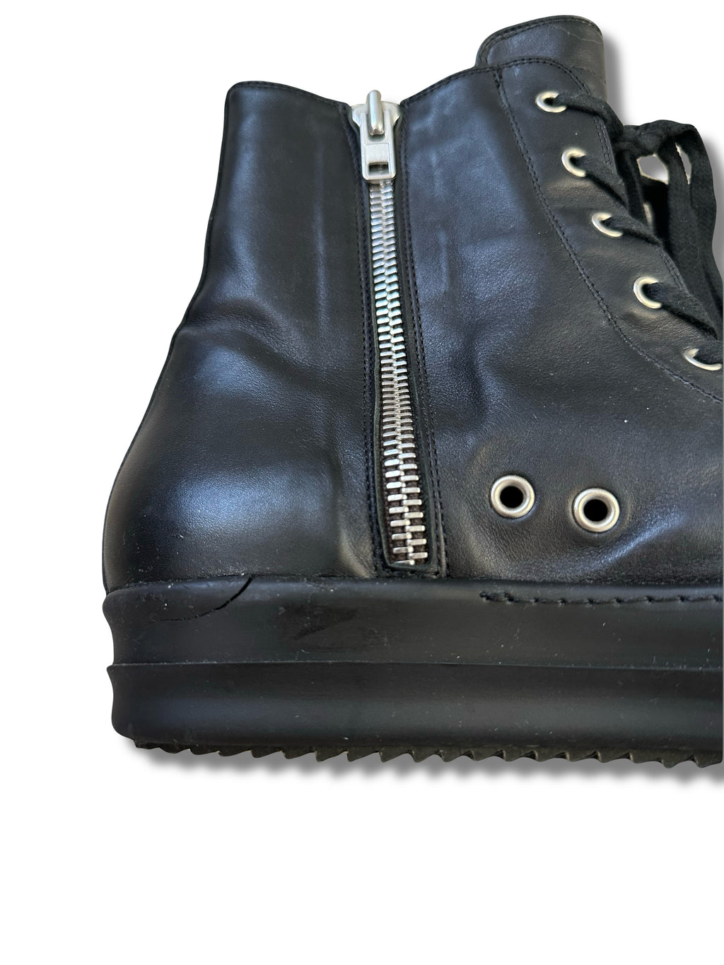 AW15 Rick Owens Triple Black Ramones 42.5