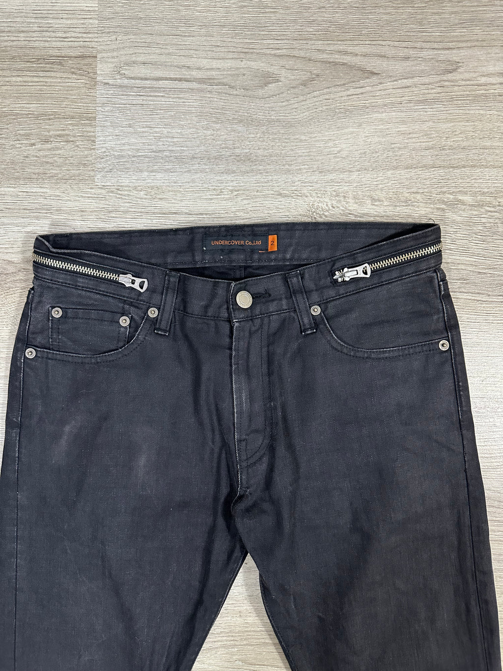 UNDERCOVER SS07 Chaos Waxed Zipper Denim