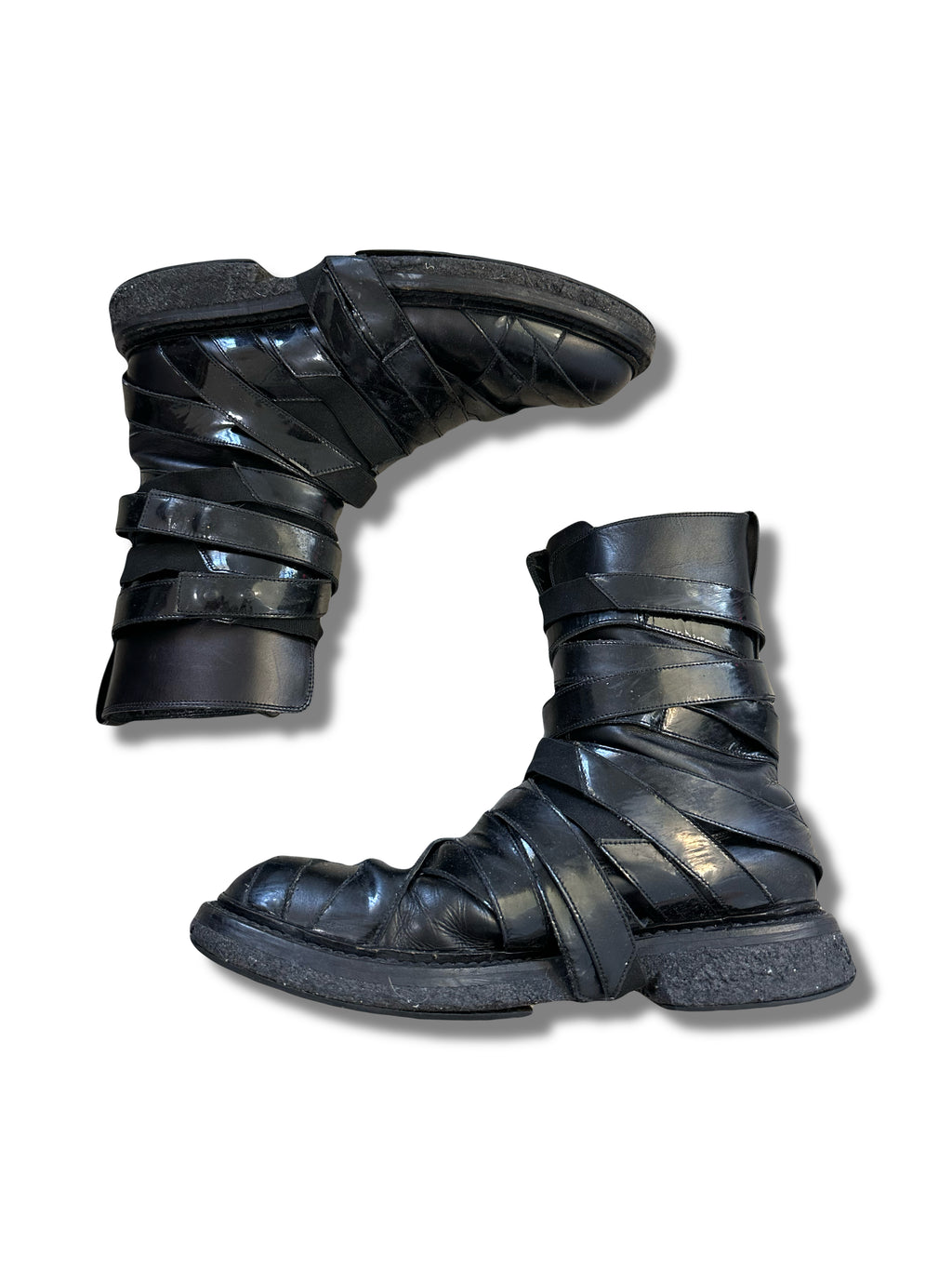 AW08 Dior Homme Lumiere Du Nord Bondage Boots Size 42