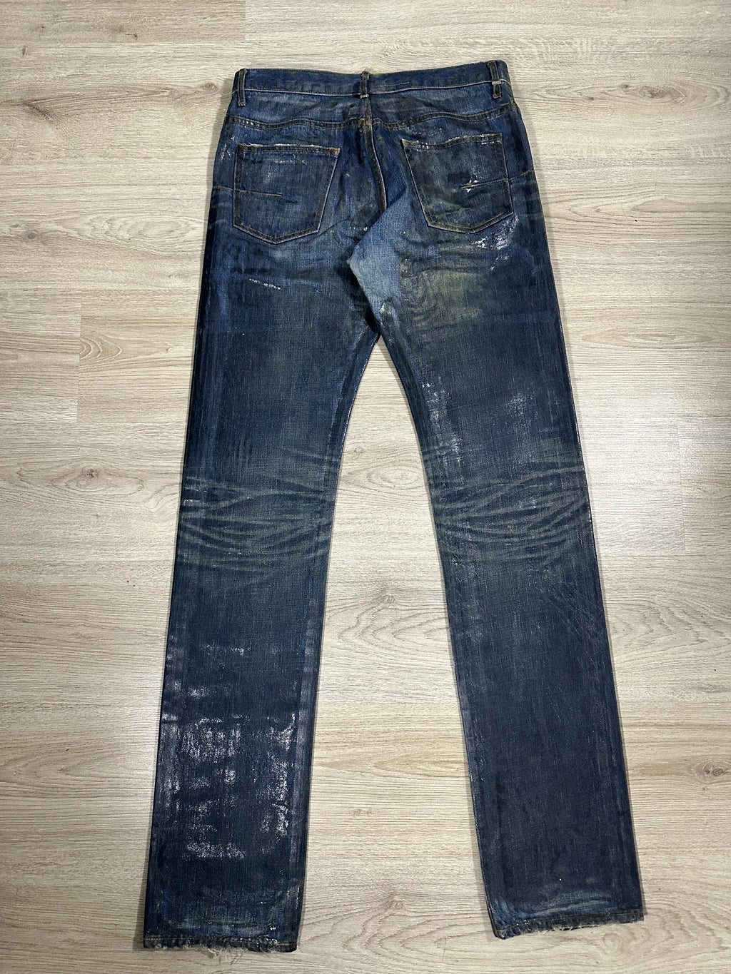 AW03 Dior Homme Luster Waxed Clawmark denim