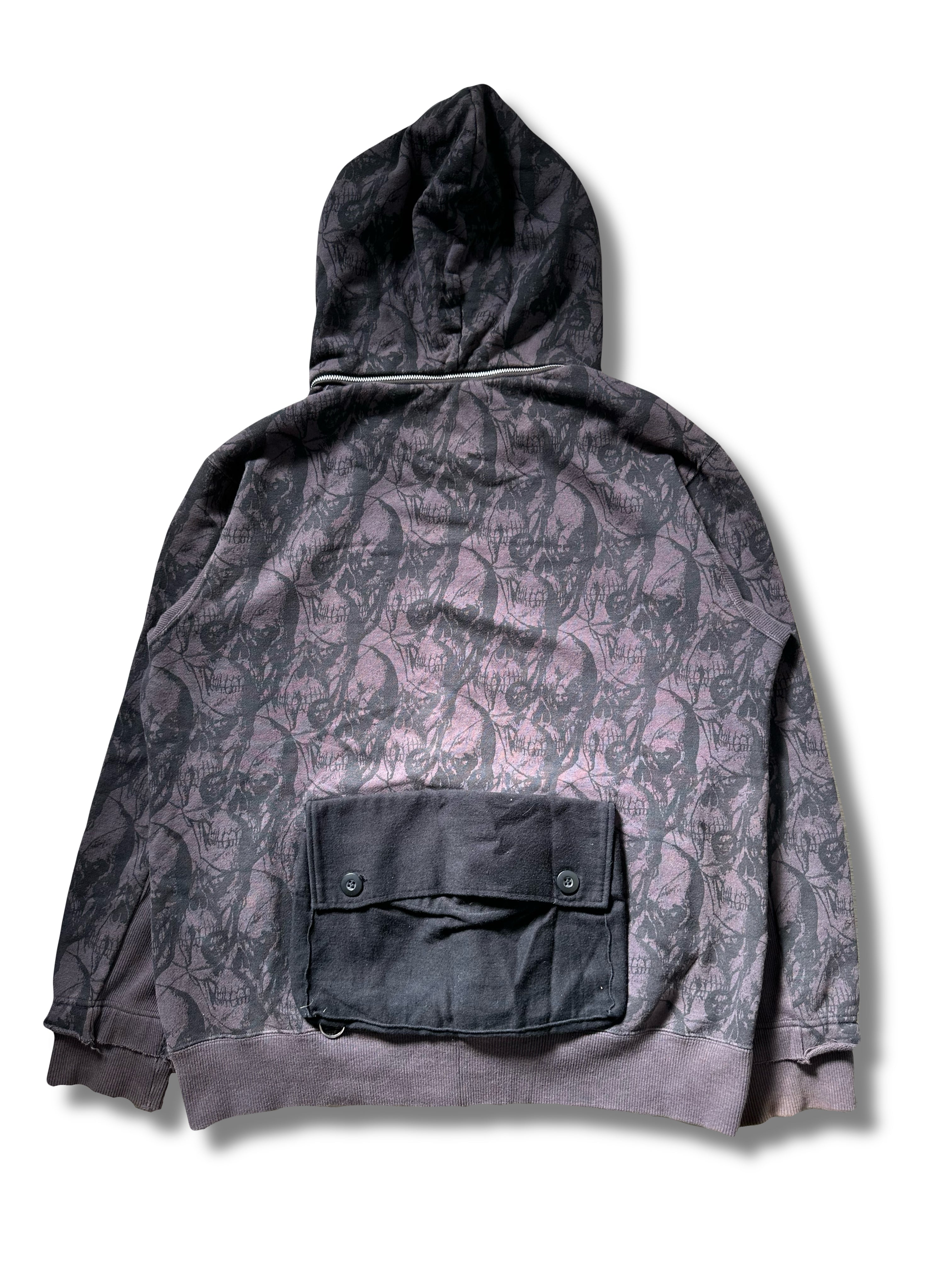 AW03 UNDERCOVER Black Osama skull Cargo Hoodie