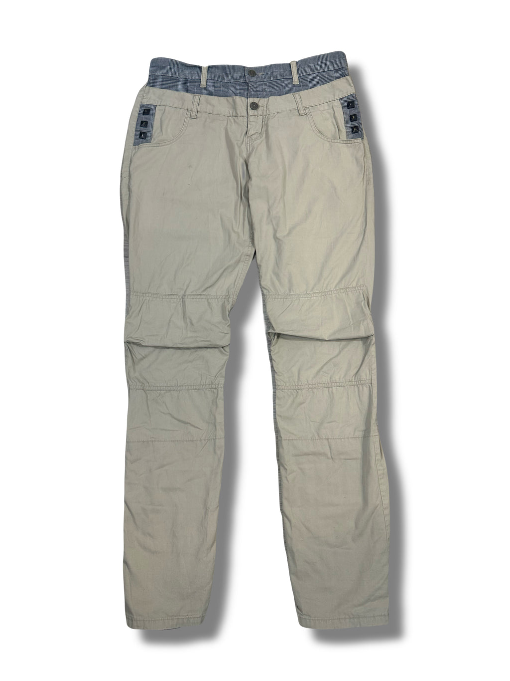 PPFM Perforated Double Waist Studded Pants