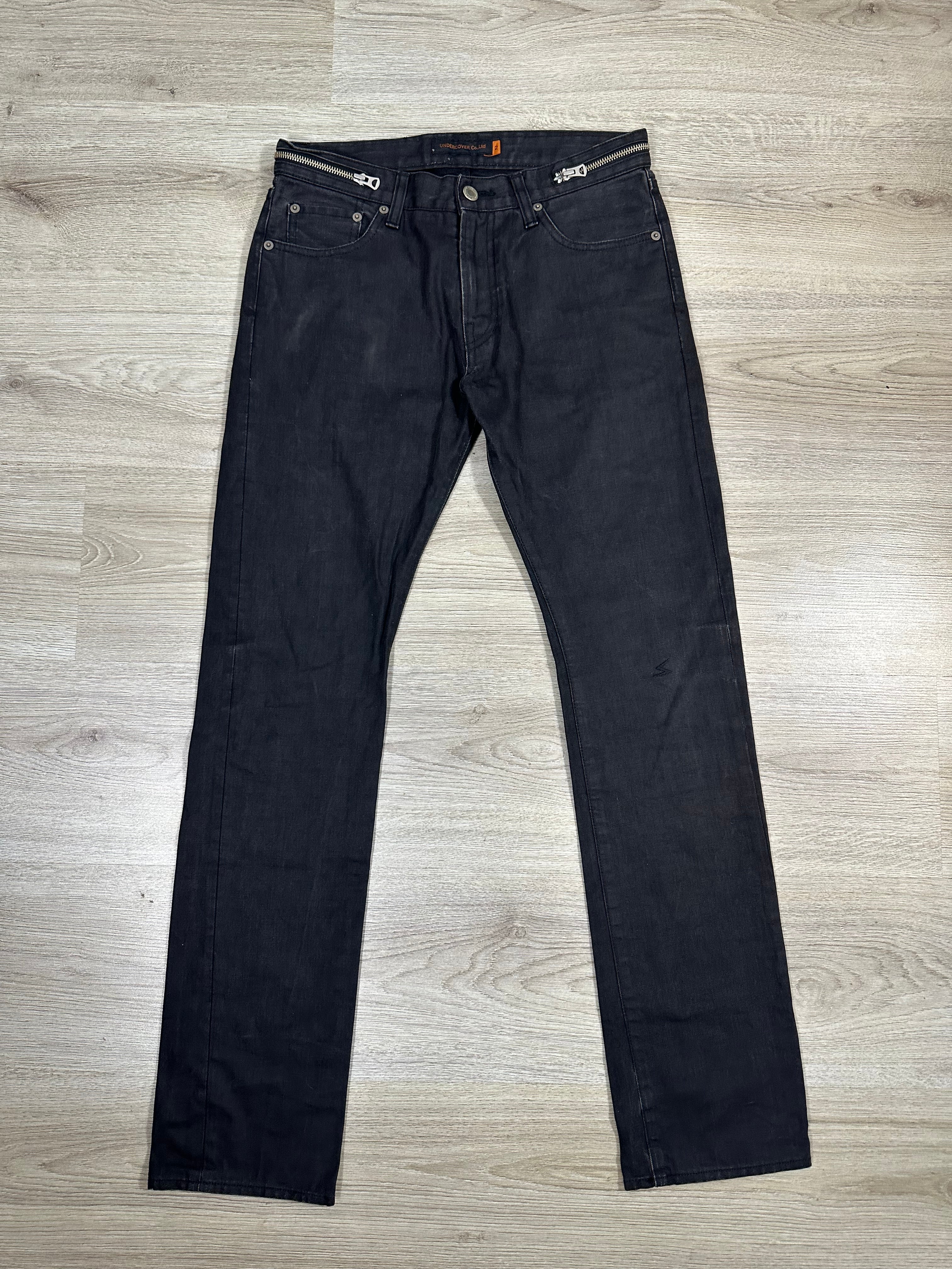UNDERCOVER SS07 Chaos Waxed Zipper Denim