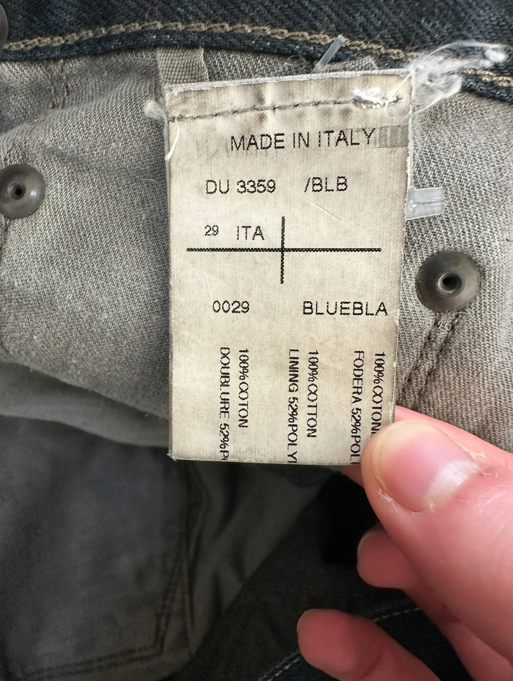 AW10 Rick Owens Blueback Torrence Cut