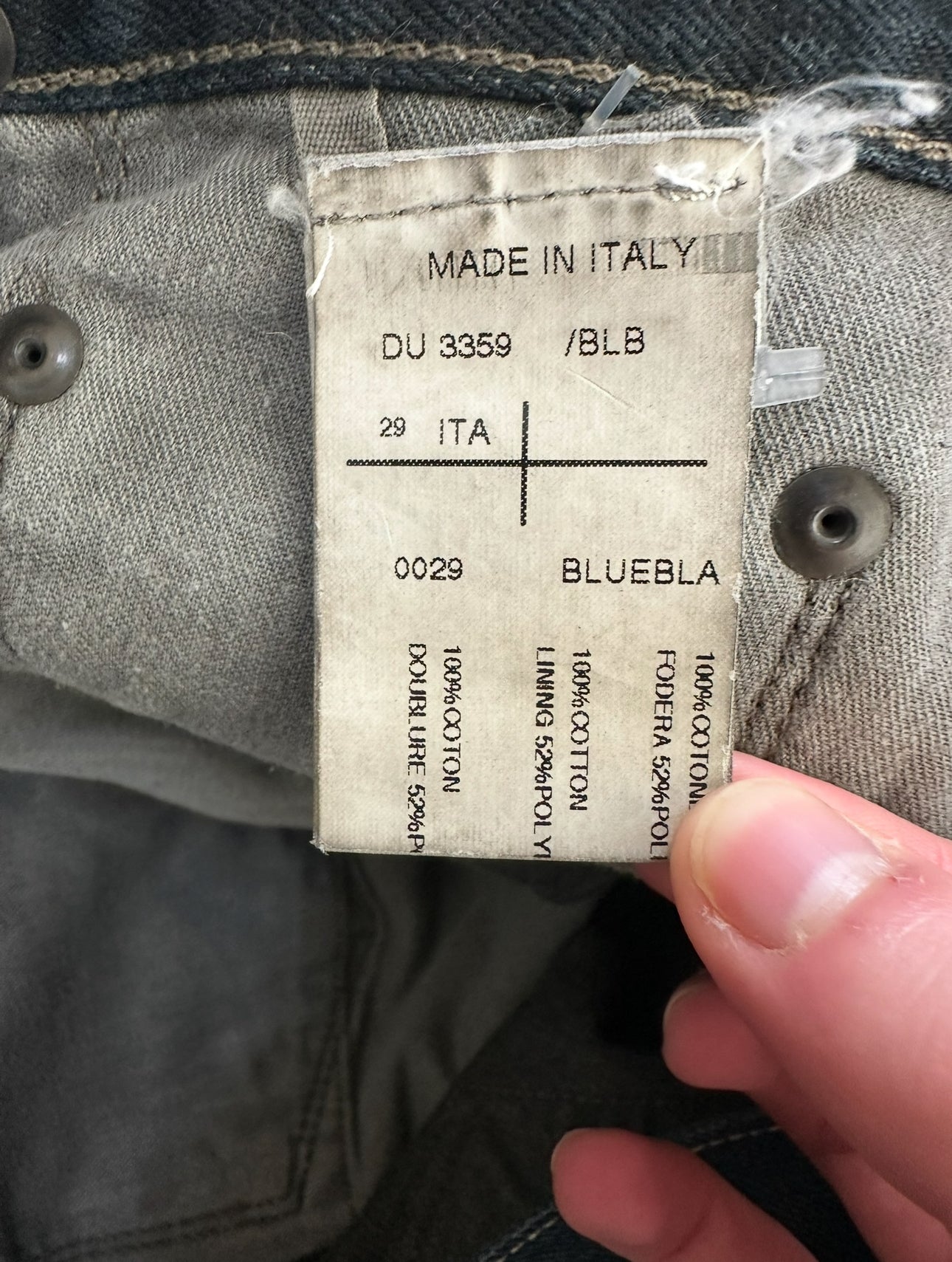 AW10 Rick Owens Blueback Torrence Cut