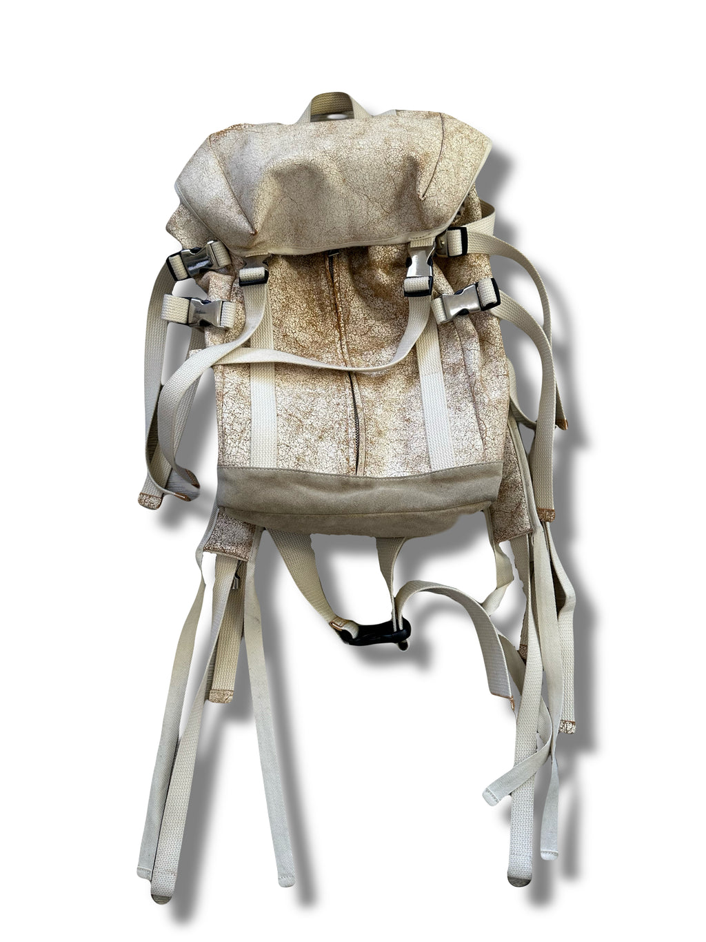 AW13 Mihara Yasuhiro Cracked Leather Backpack