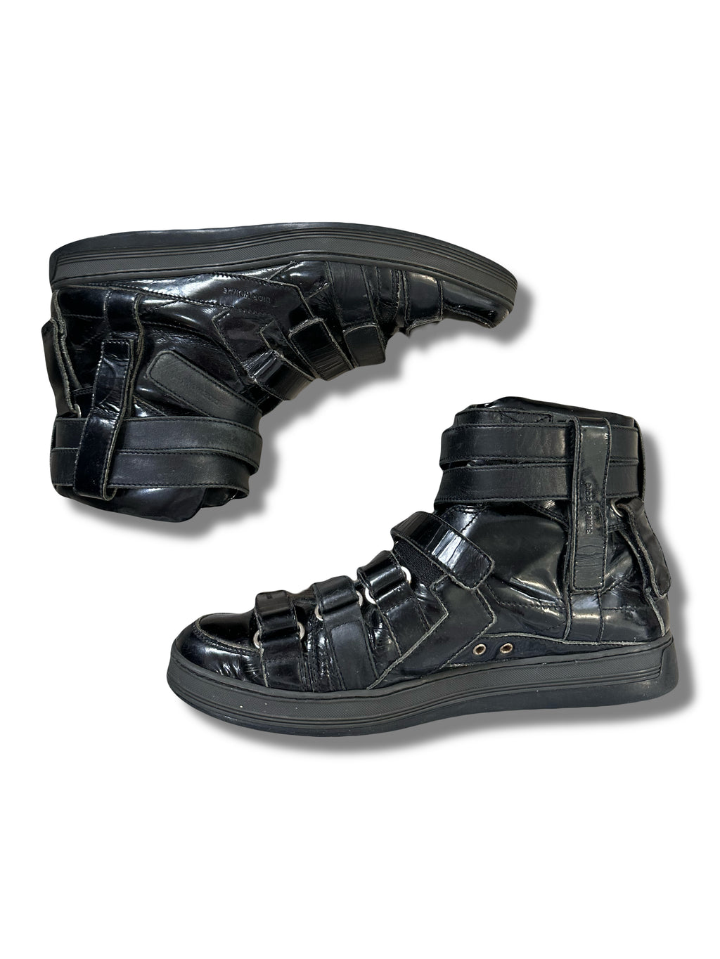 AW08 Dior Homme Lumiere du Nord High Top Bondage Sneakers