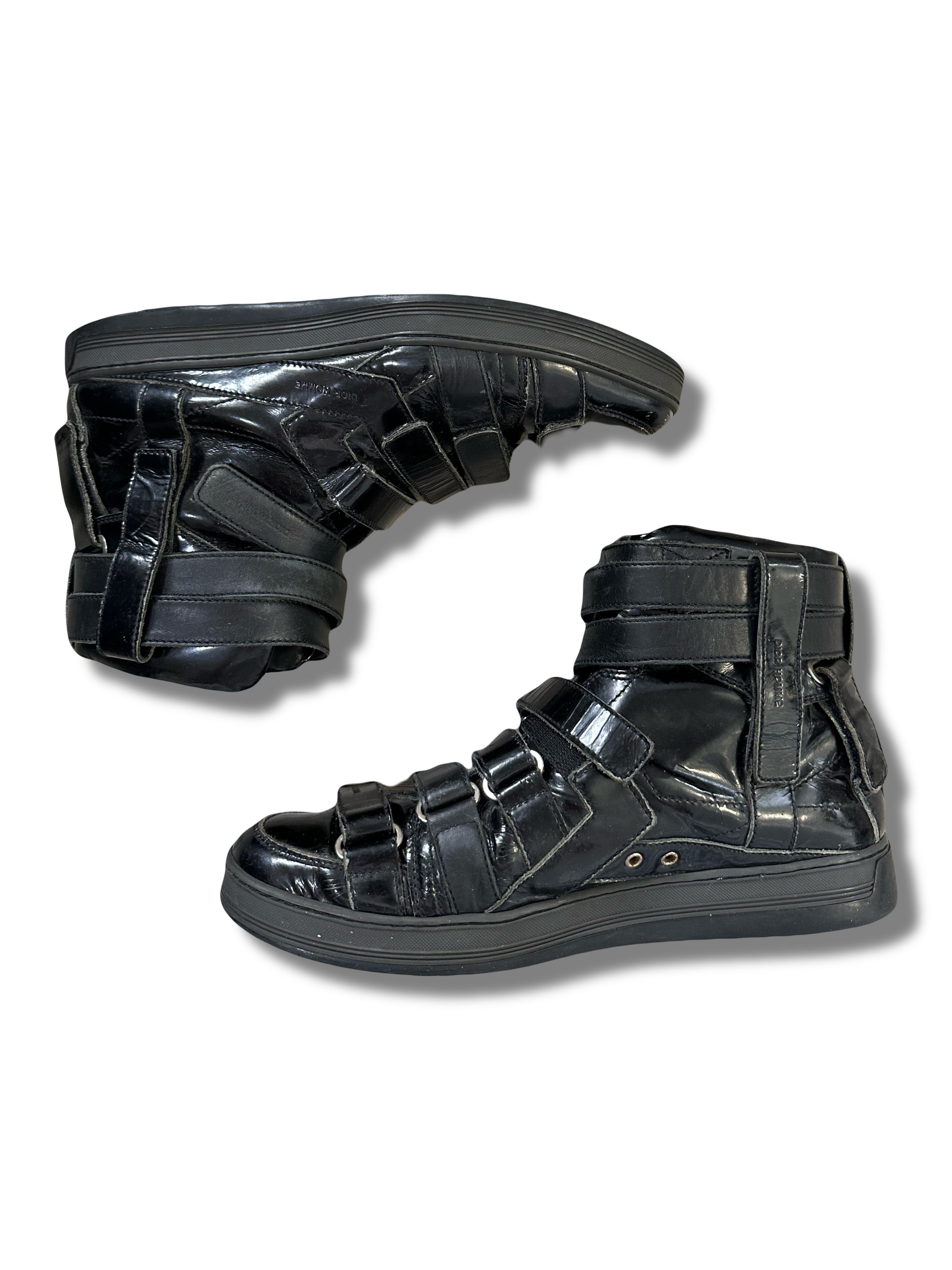 AW08 Dior Homme Lumiere du Nord High Top Bondage Sneakers