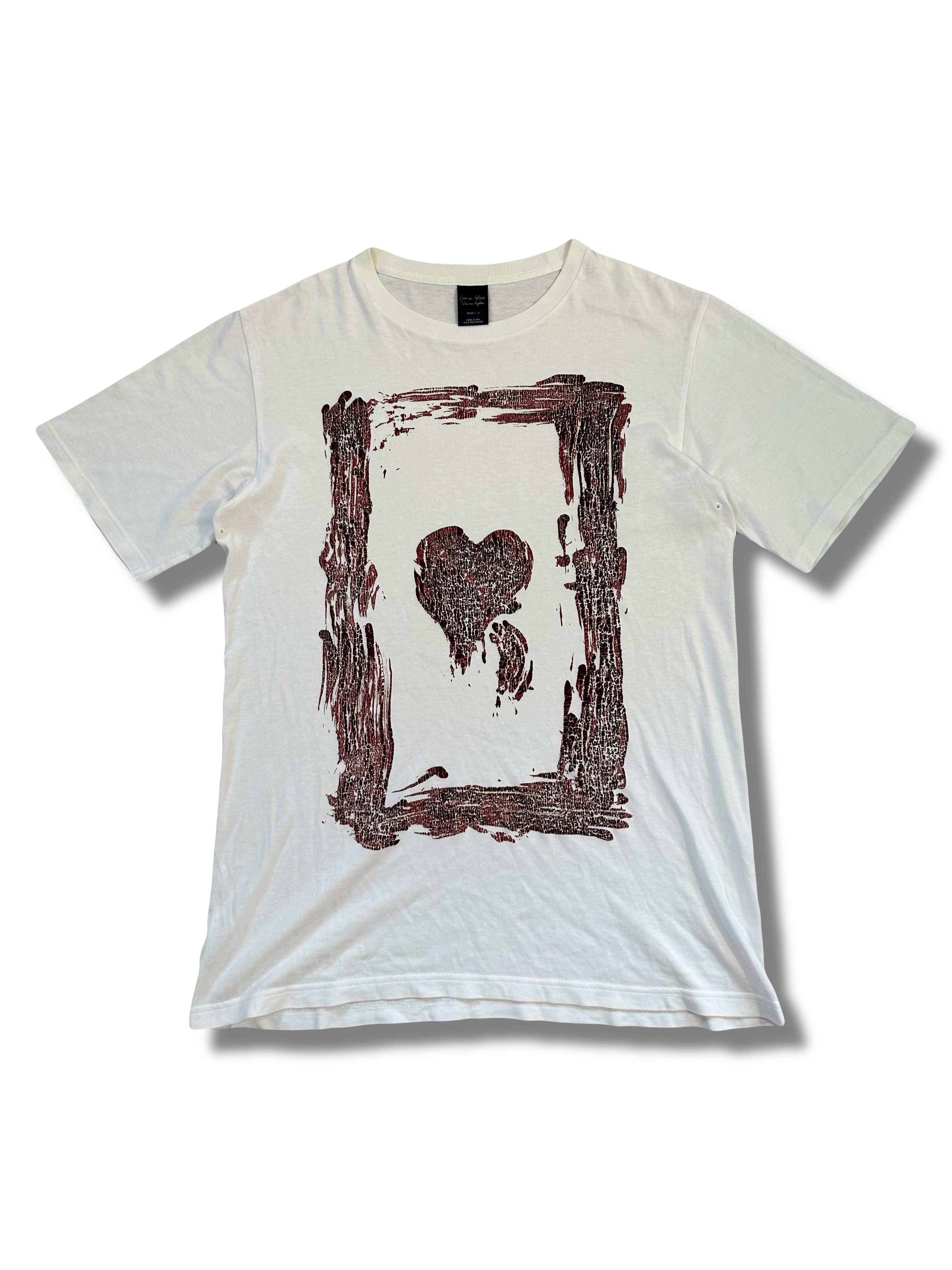 AW03 Number (N)ine Crying Heart Card Tee