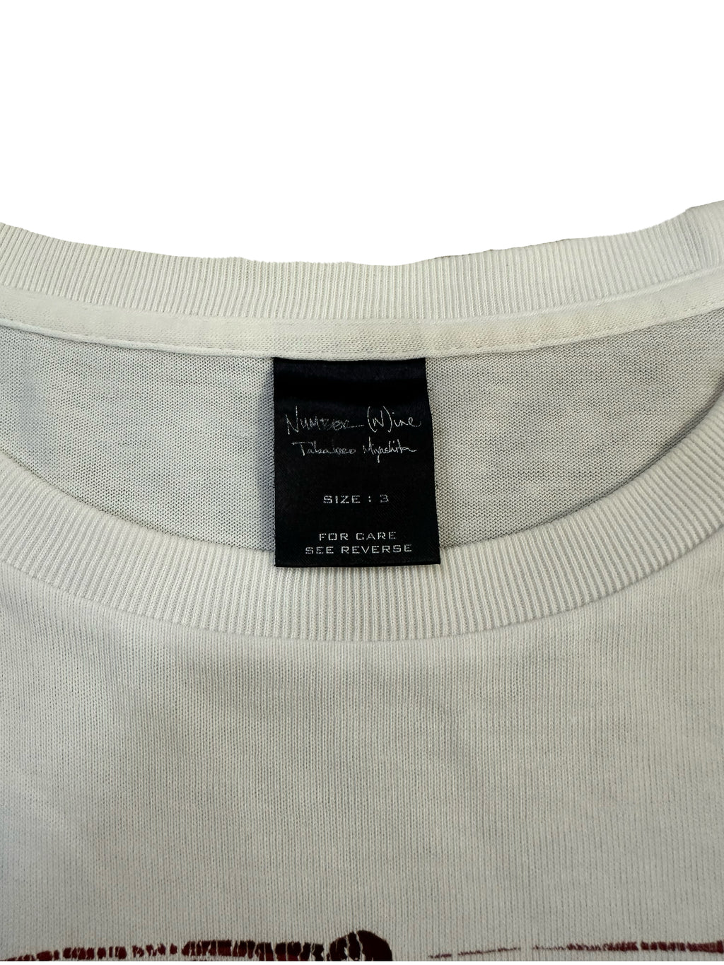 AW03 Number (N)ine Crying Heart Card Tee